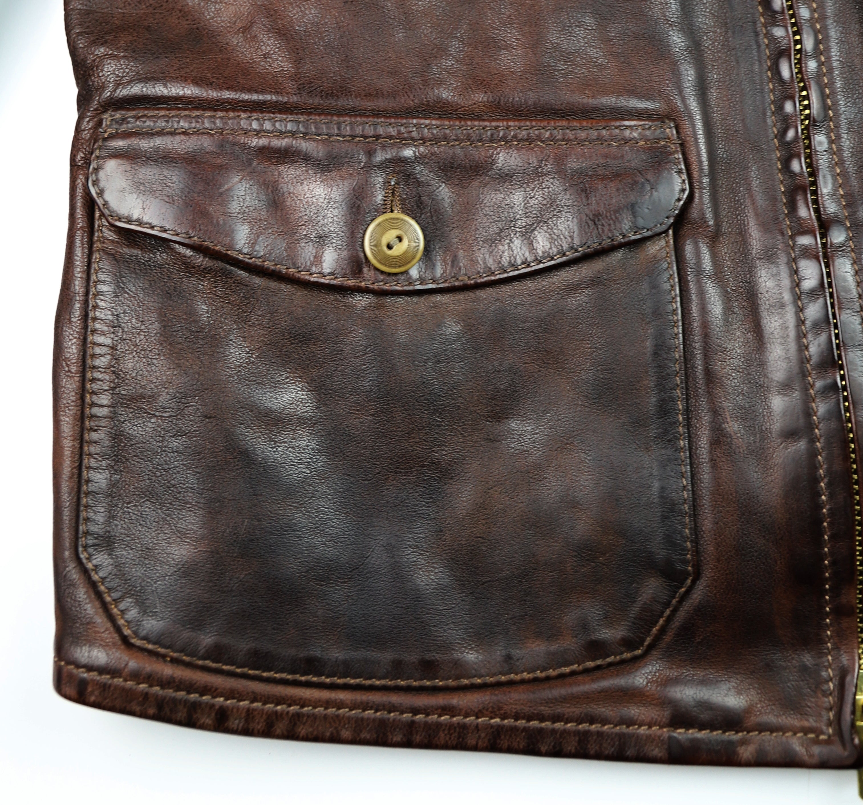 Thedi Atlas Deluxe Half Belt, size Medium, Hand Dyed Cocoa Buffalo