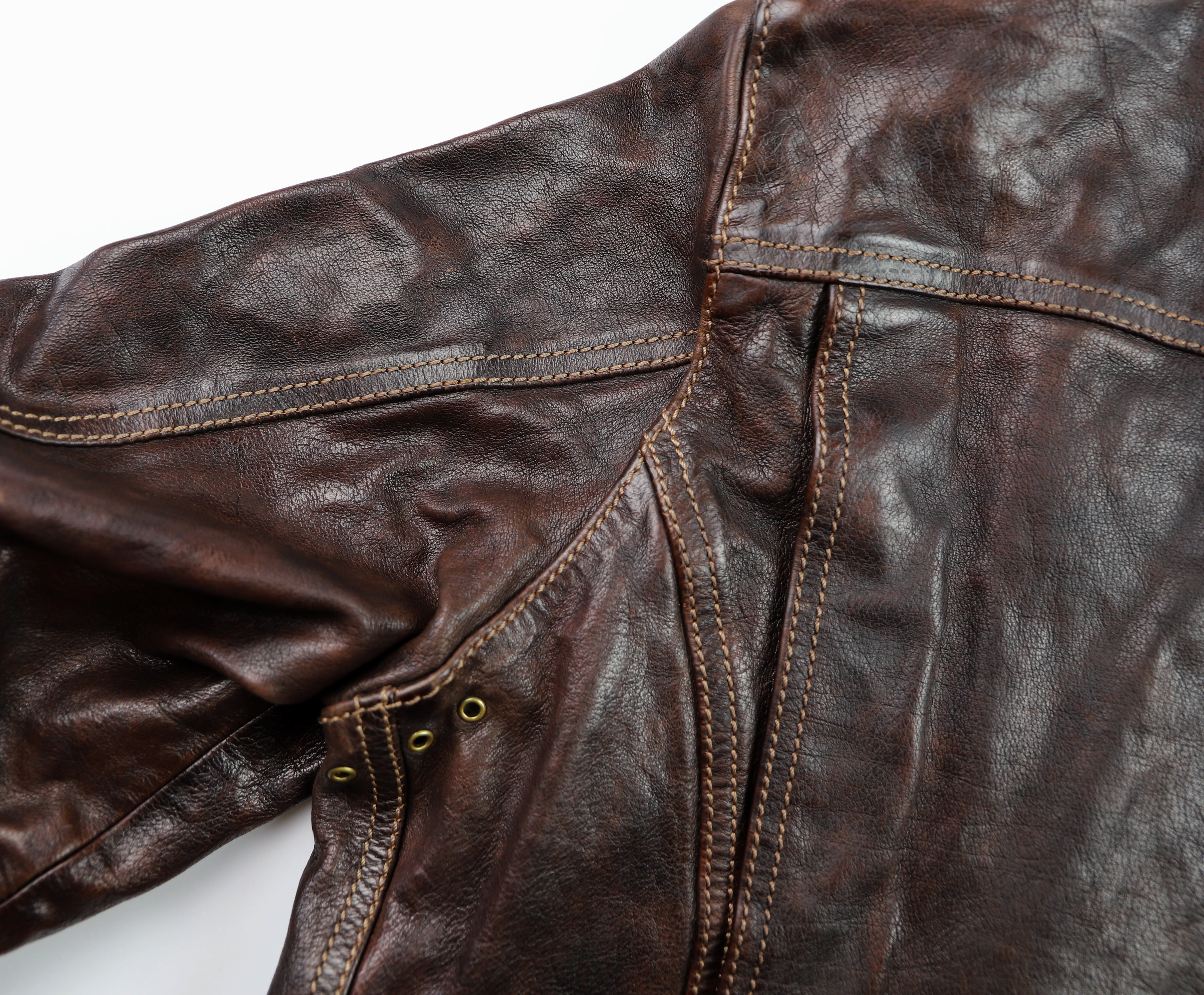 Thedi Atlas Deluxe Half Belt, size Large, Hand Dyed Cocoa Buffalo