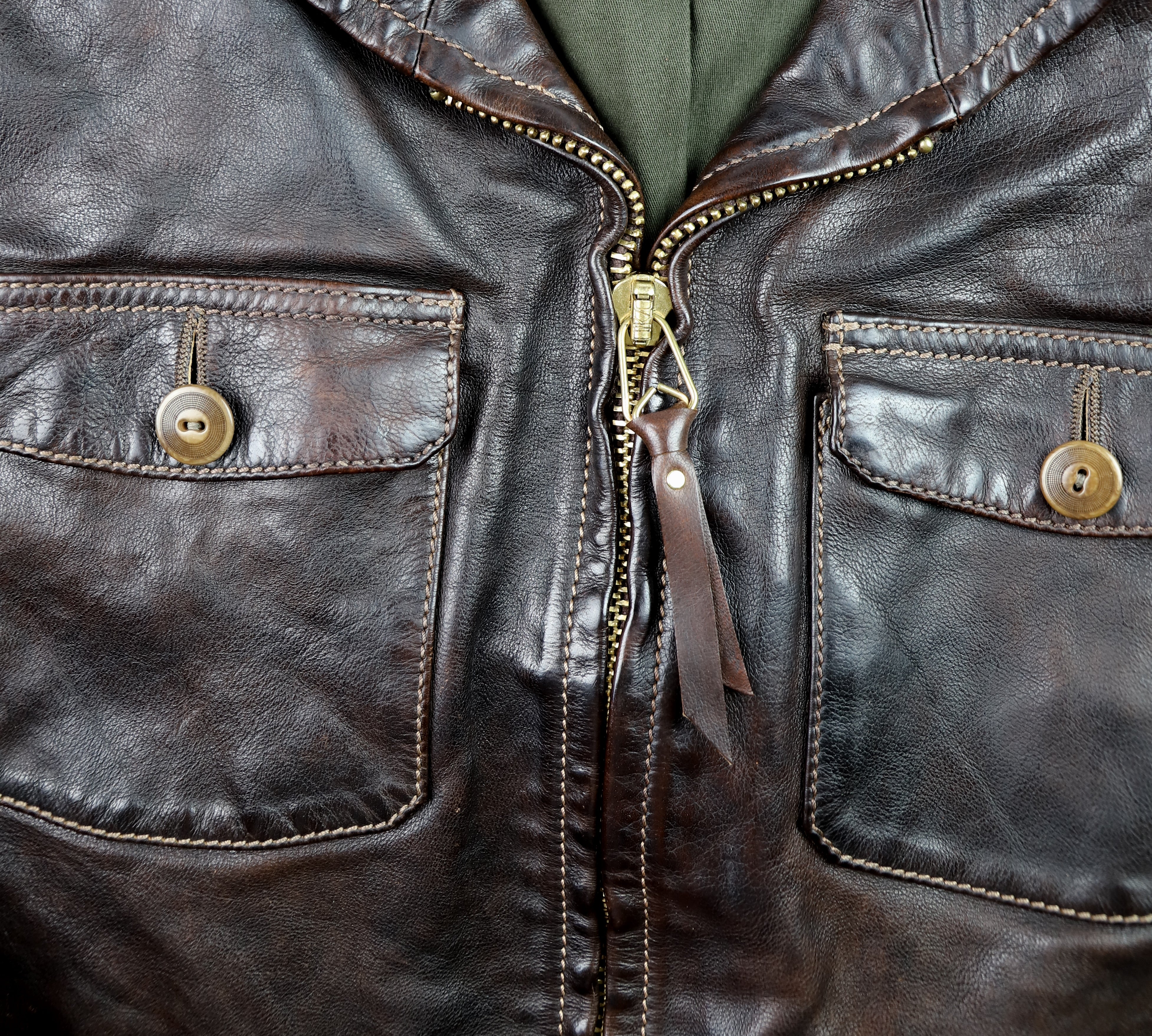 Thedi Atlas Deluxe Half Belt, size Large, Hand Dyed Cocoa Buffalo