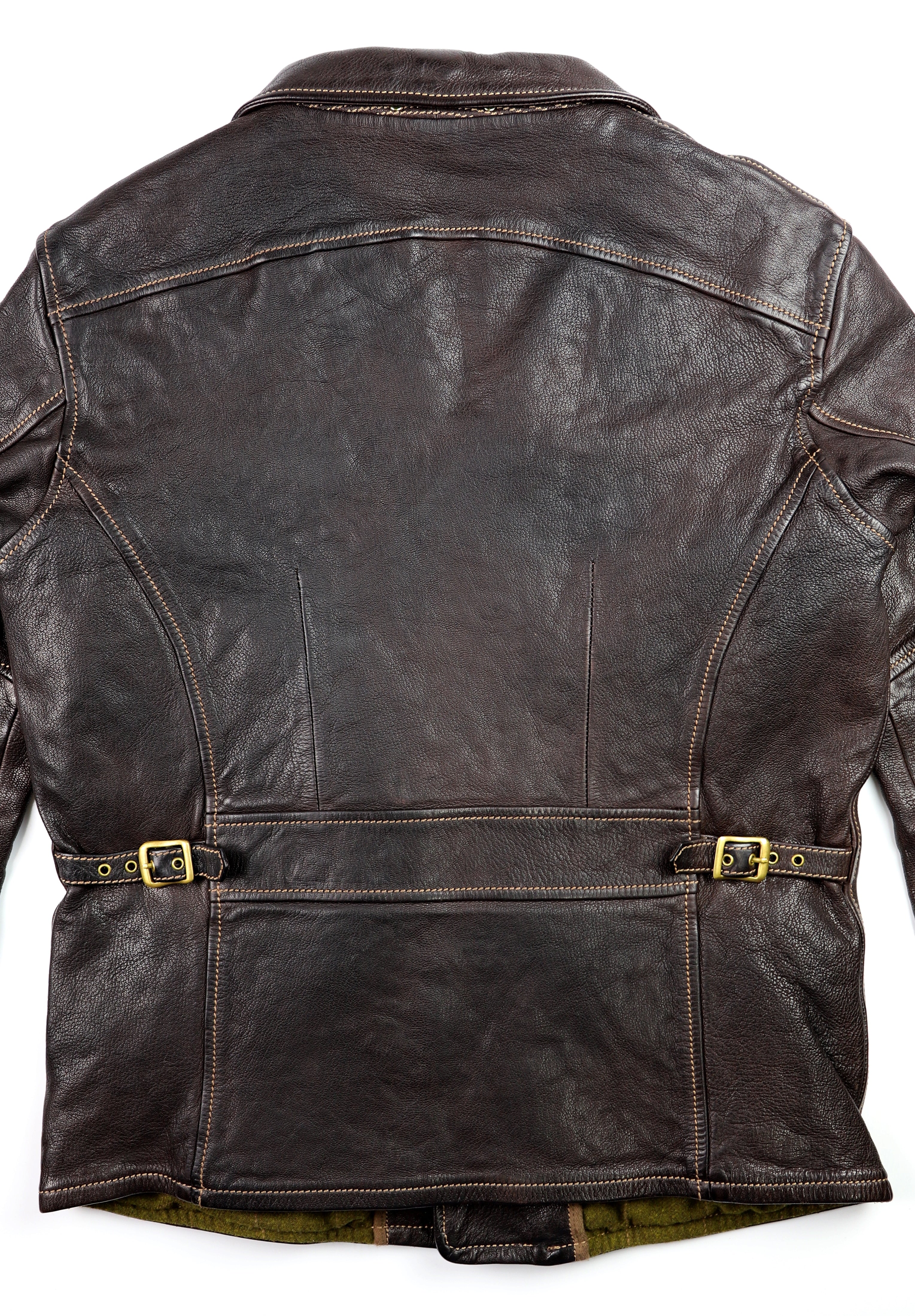 Thedi Evander Crosszip Half Belt, size Medium, Brown Goatskin