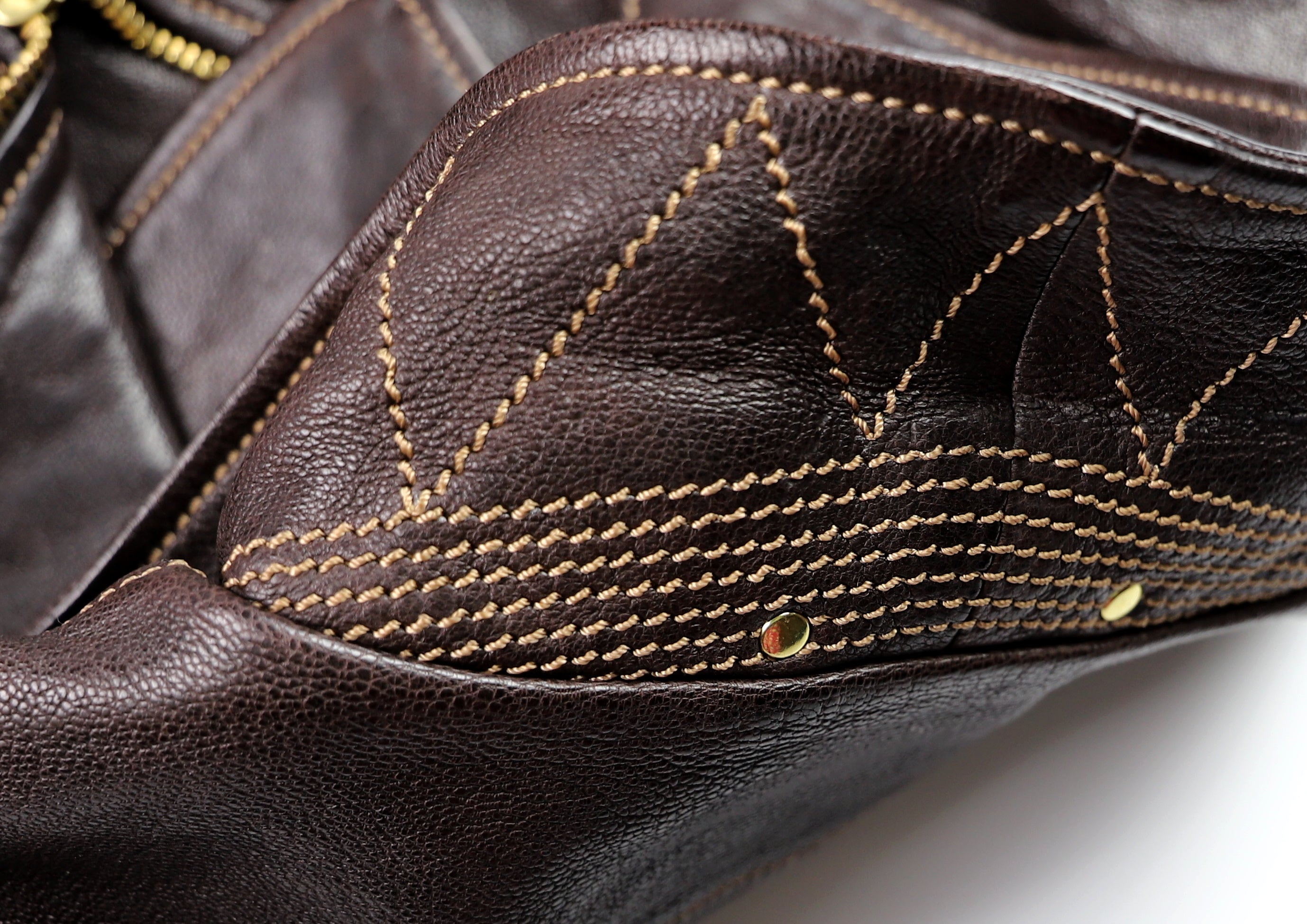 Thedi Evander Crosszip Half Belt, size XXL, Brown Goatskin