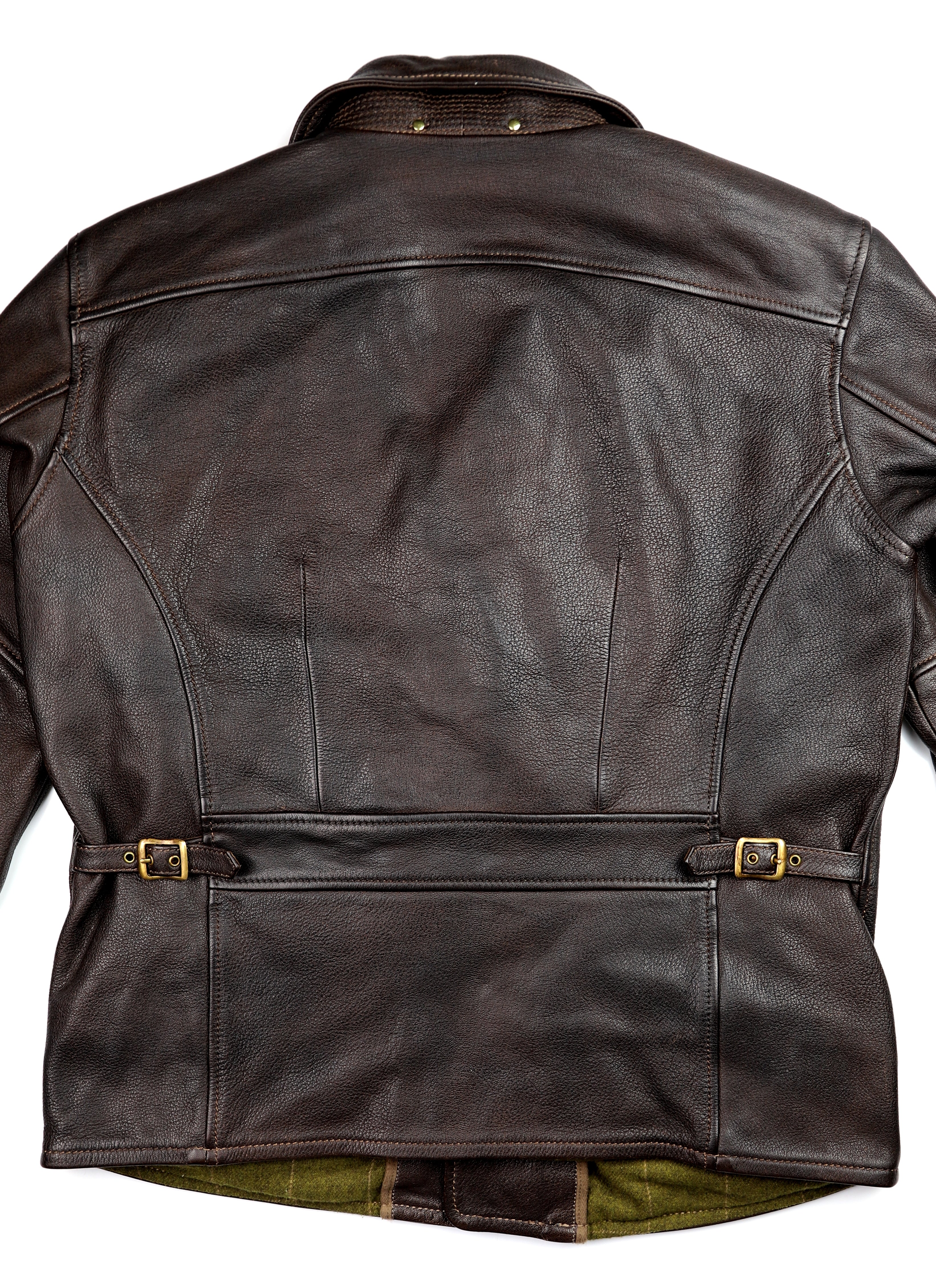 Thedi Evander Crosszip Half Belt, size Large, Brown Goatskin