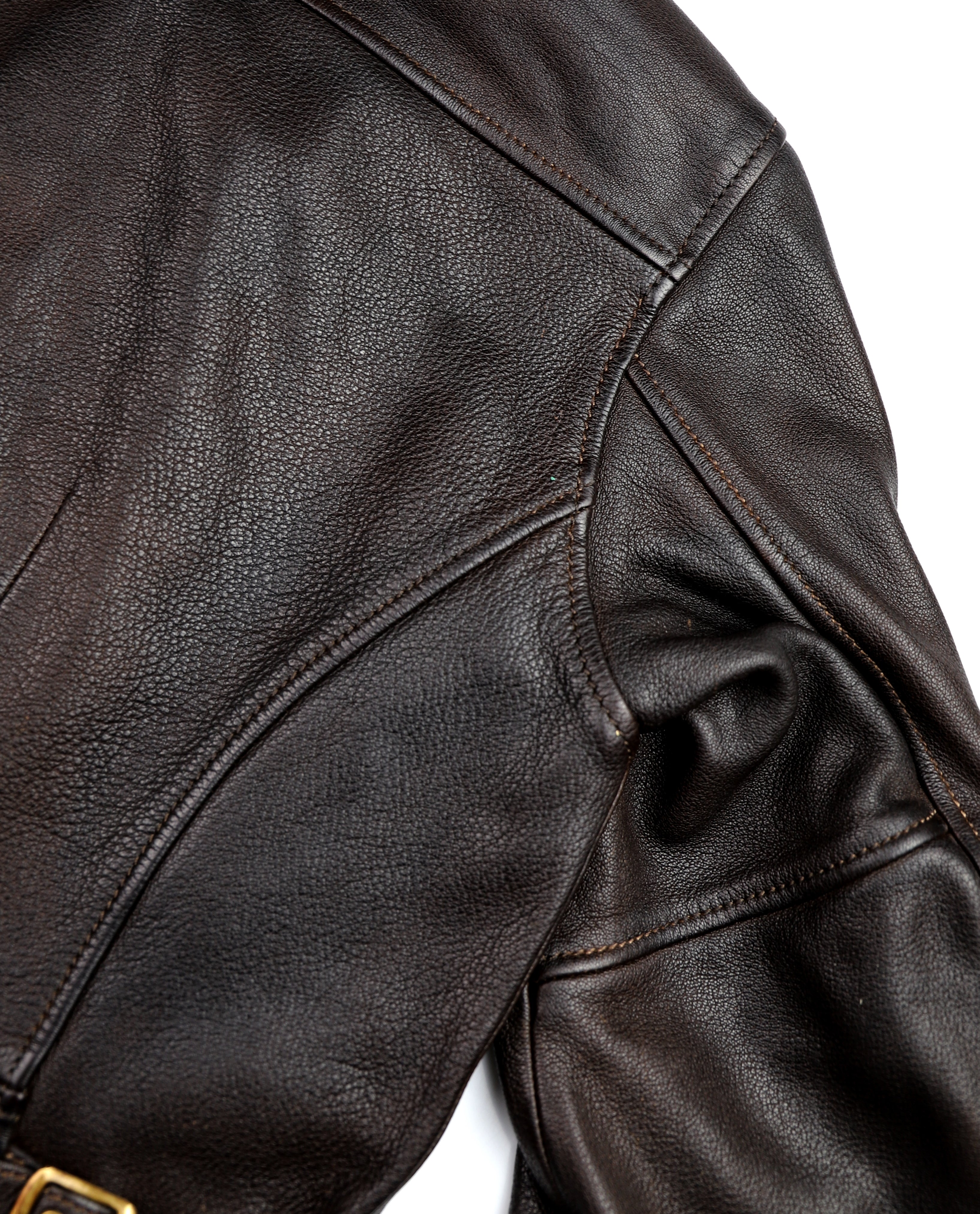 Thedi Evander Crosszip Half Belt, size Large, Brown Goatskin