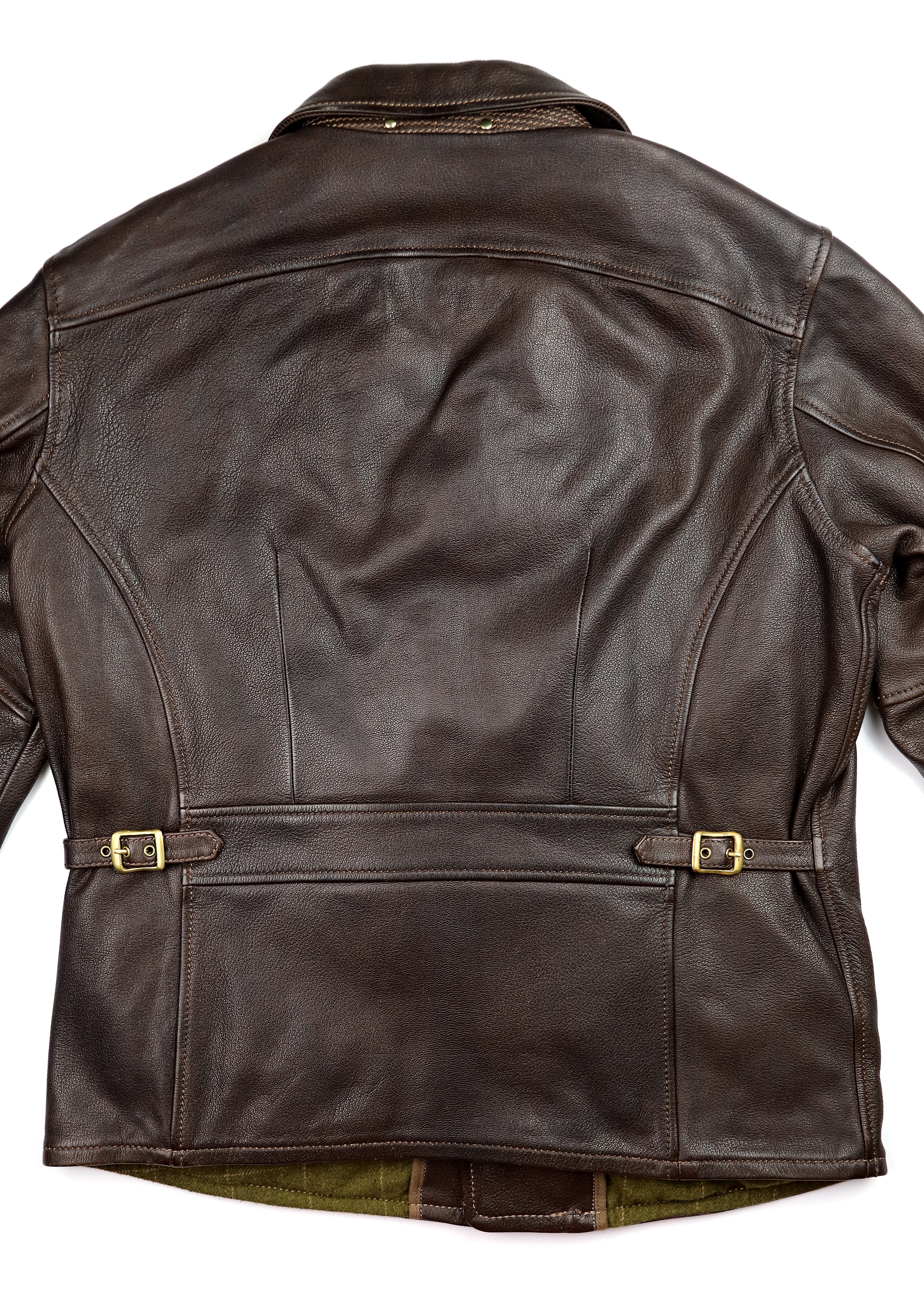 Thedi Evander Crosszip Half Belt, size Medium, Brown Goatskin