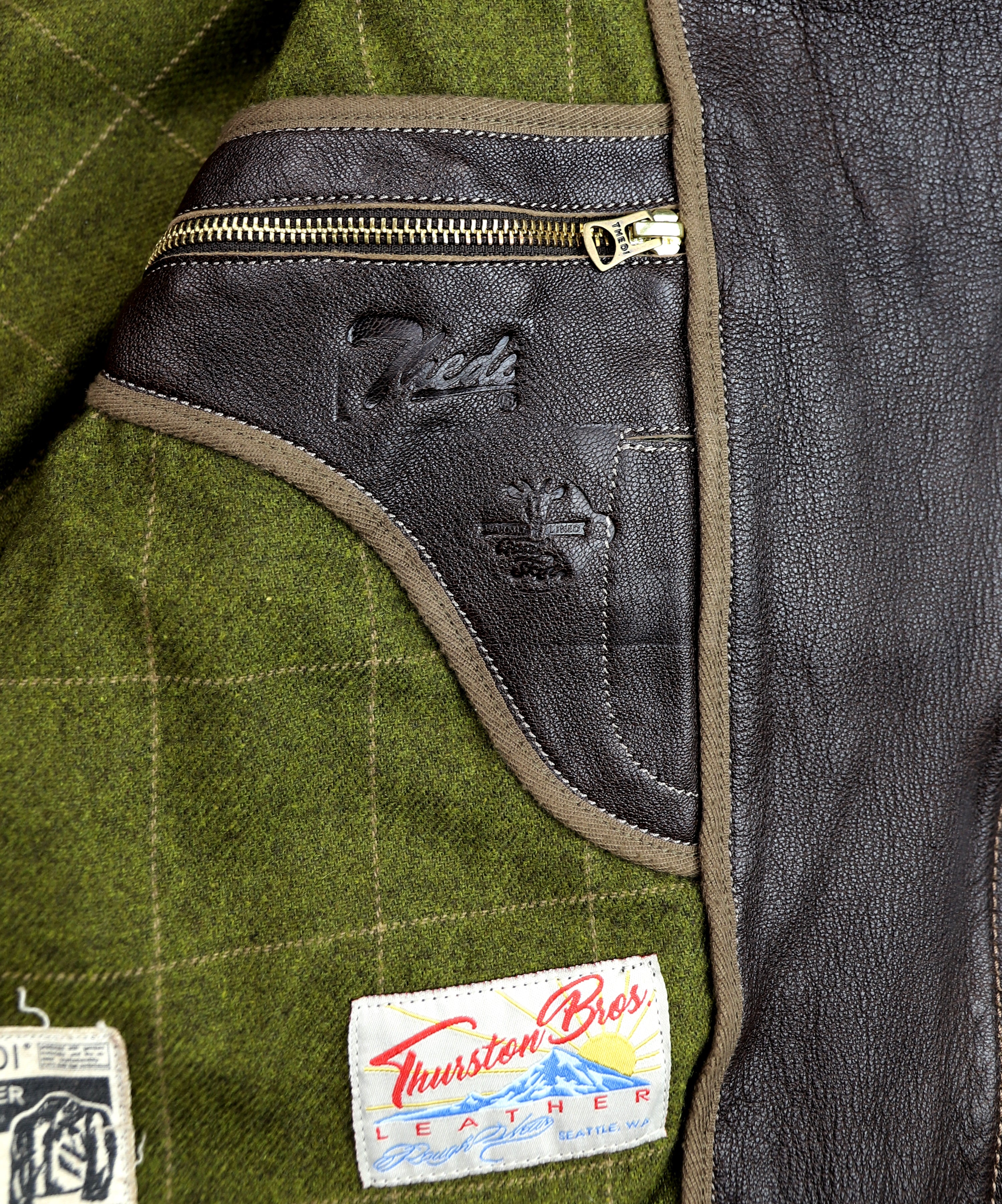 Thedi Evander Crosszip Half Belt, size Medium, Brown Goatskin