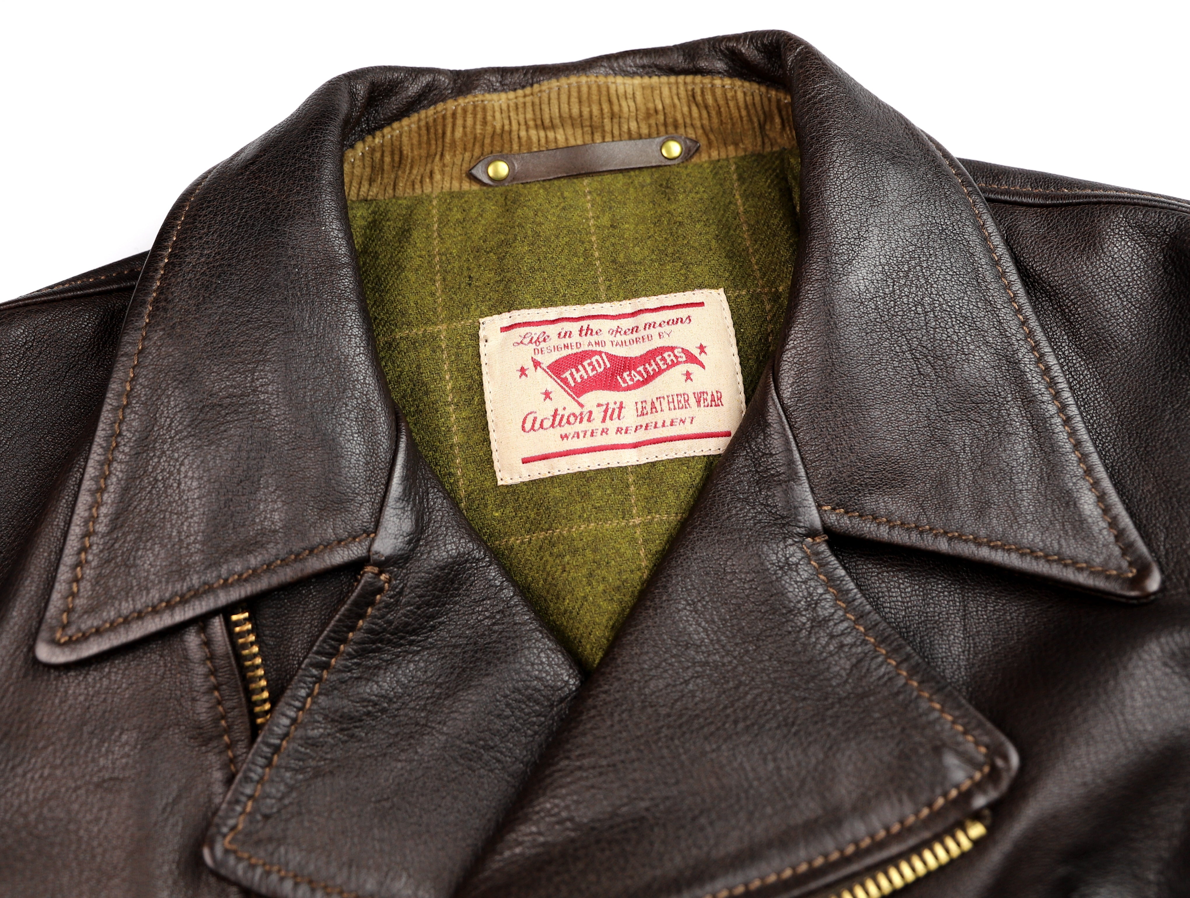 Thedi Evander Crosszip Half Belt, size Medium, Brown Goatskin