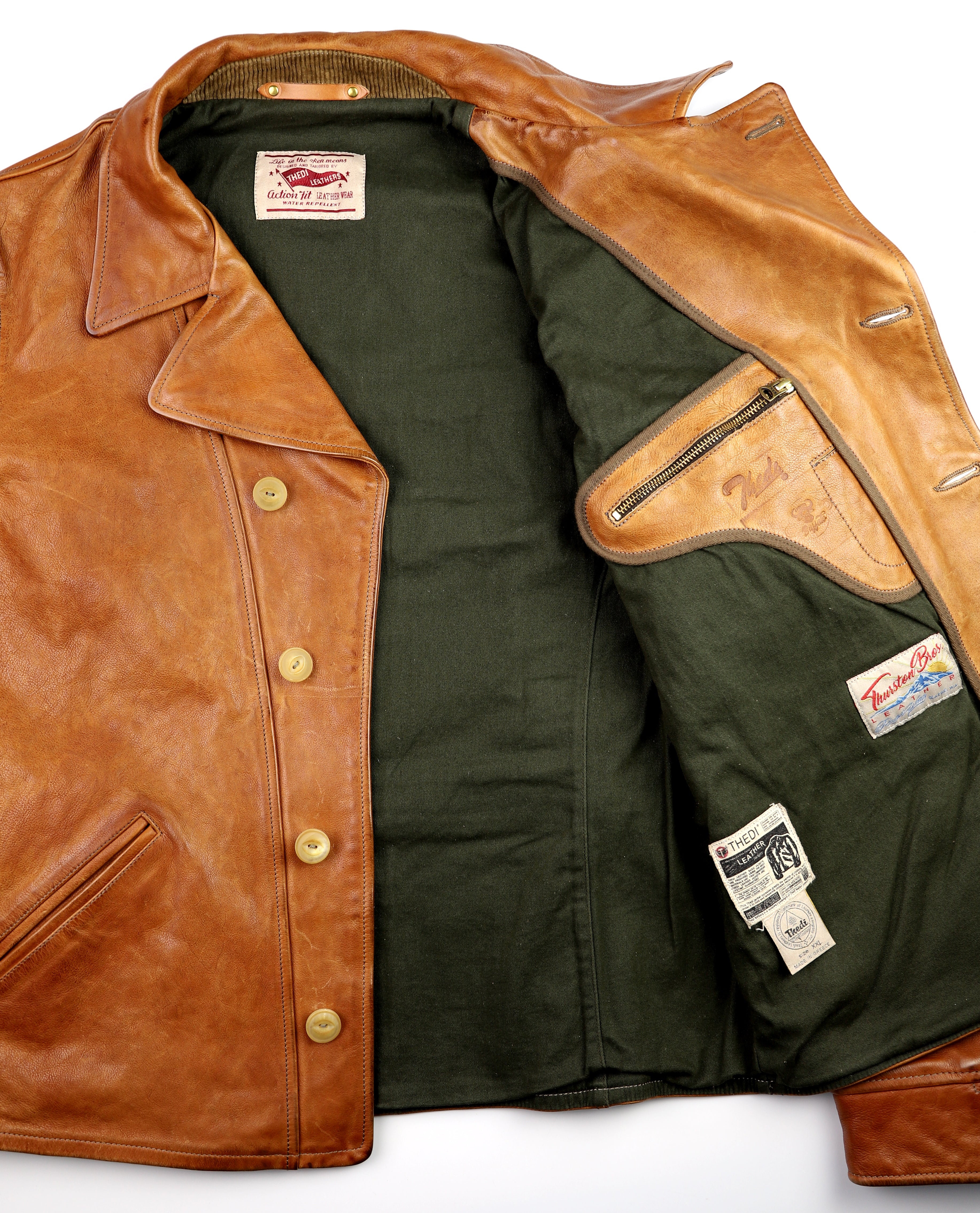 Thedi Hektor Half Belt, size XXL, Cognac Buffalo