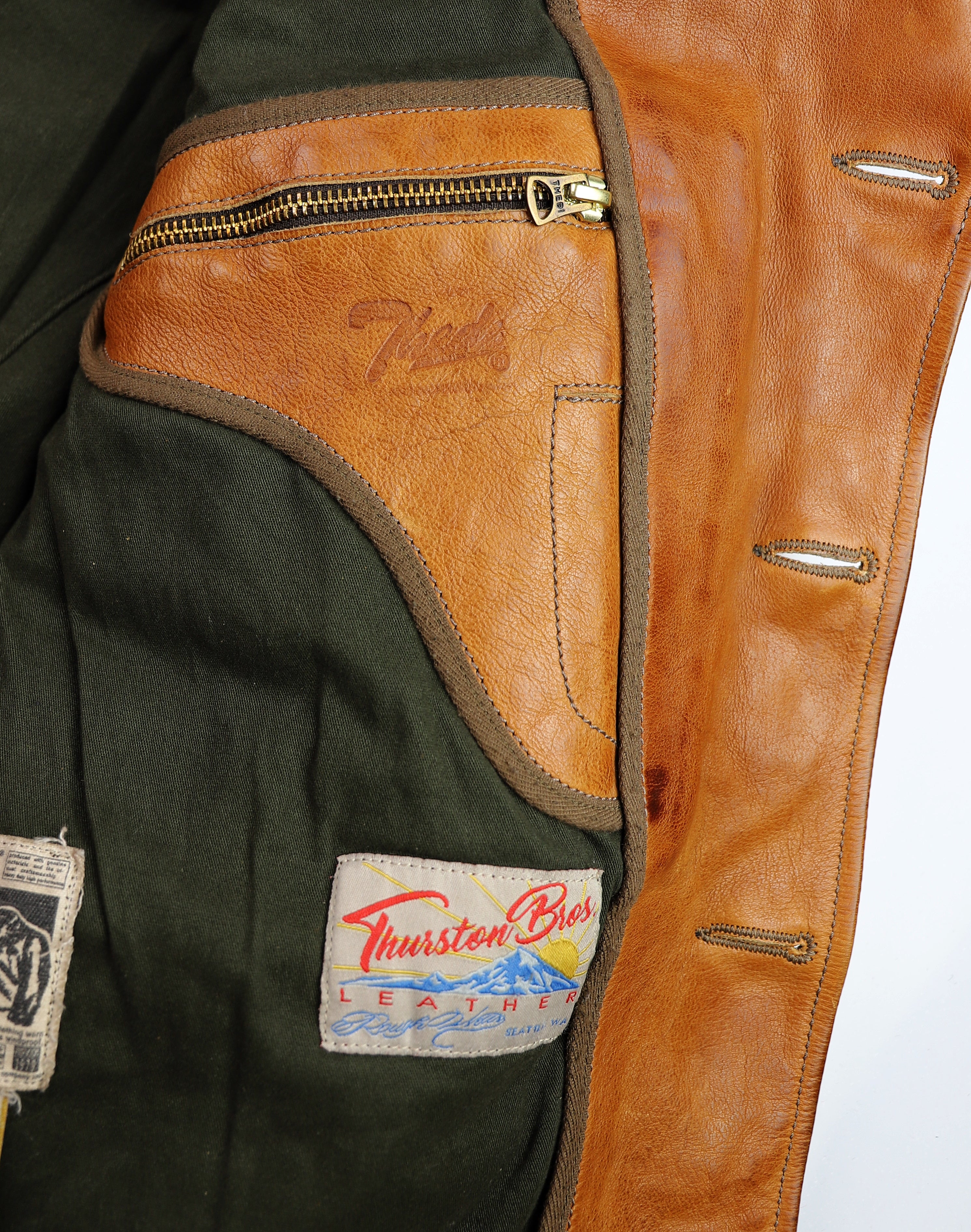 Thedi Hektor Half Belt, size Medium, Cognac Buffalo