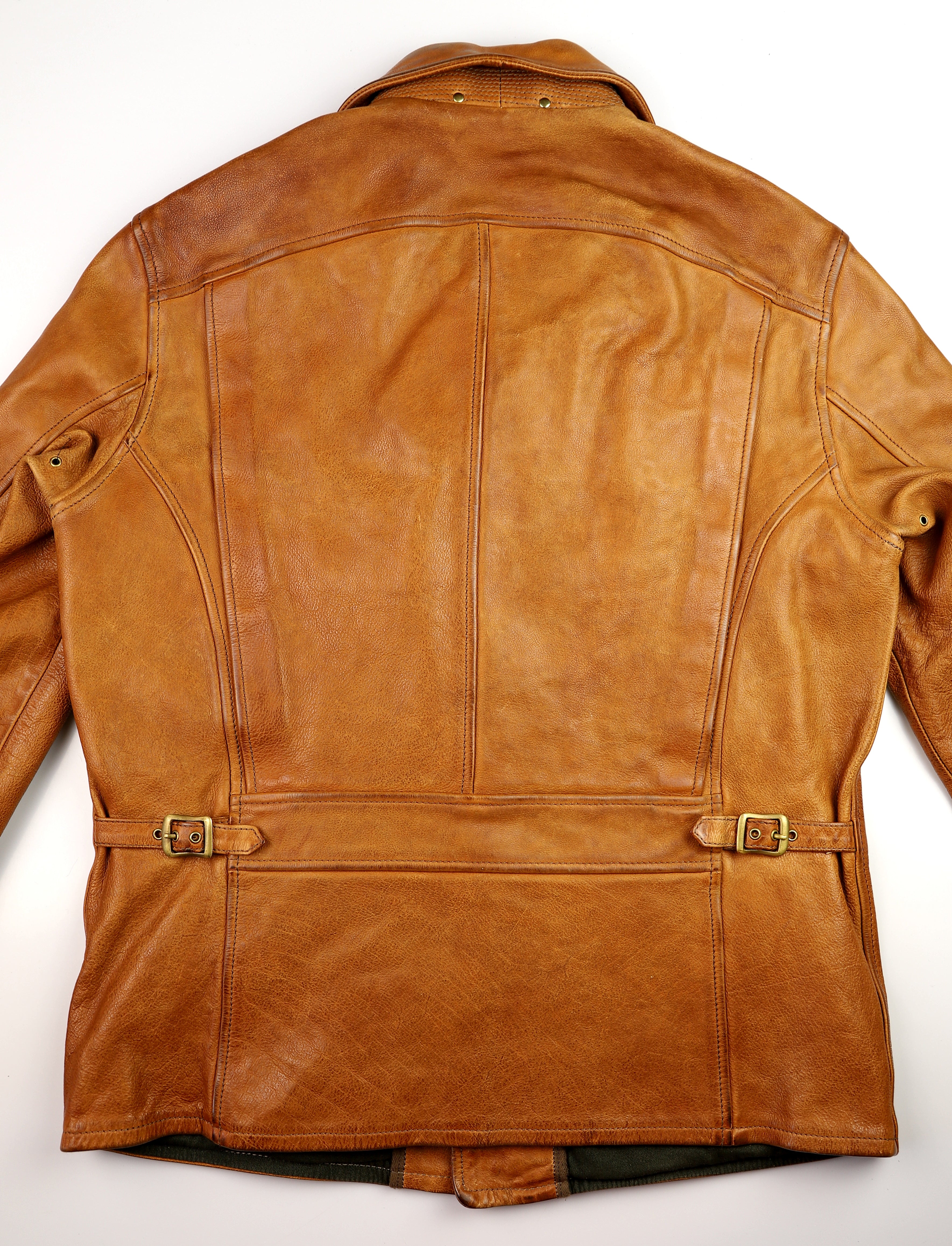 Thedi Hektor Half Belt, size Large, Cognac Buffalo