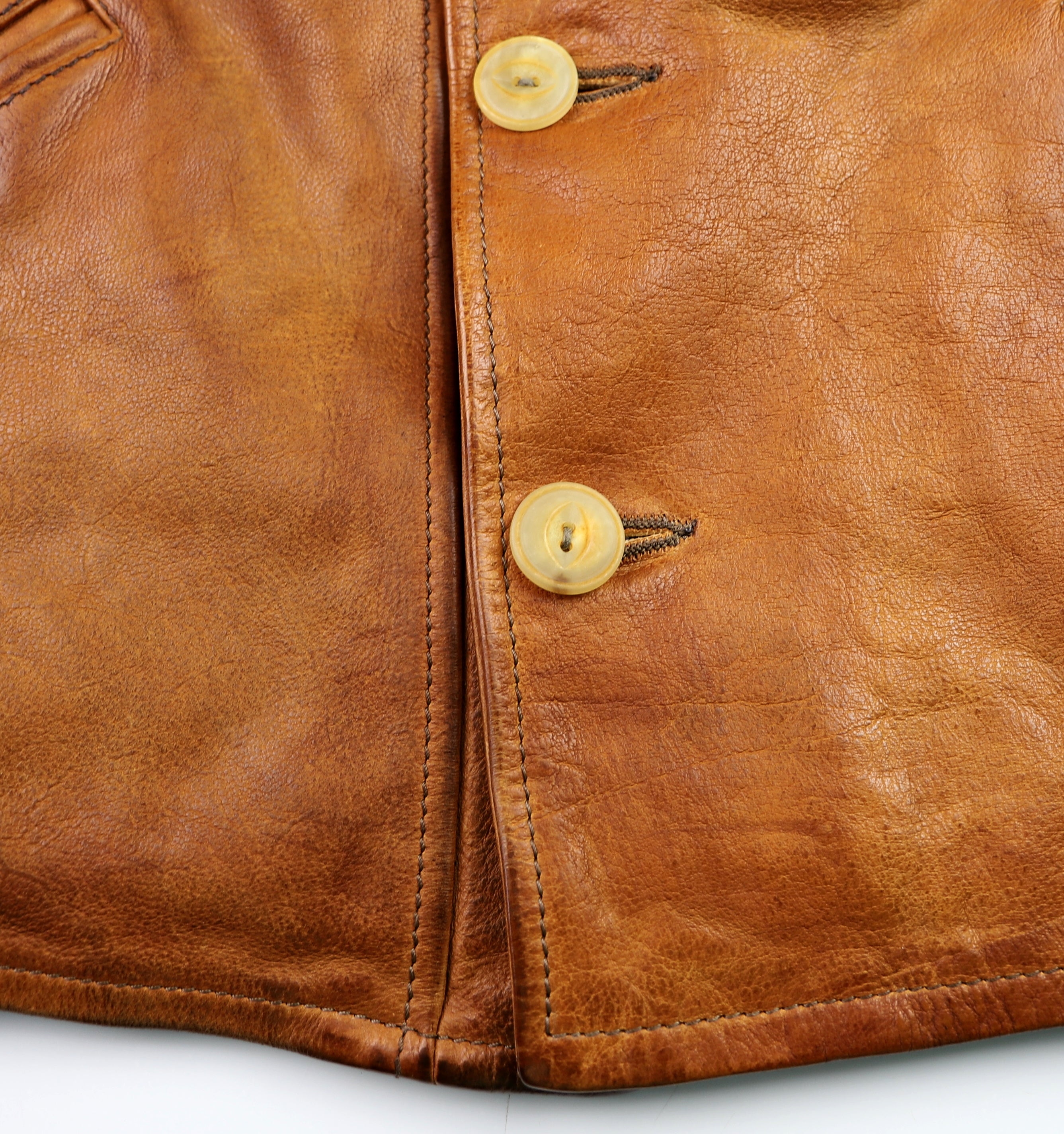 Thedi Hektor Half Belt, size Large, Cognac Buffalo