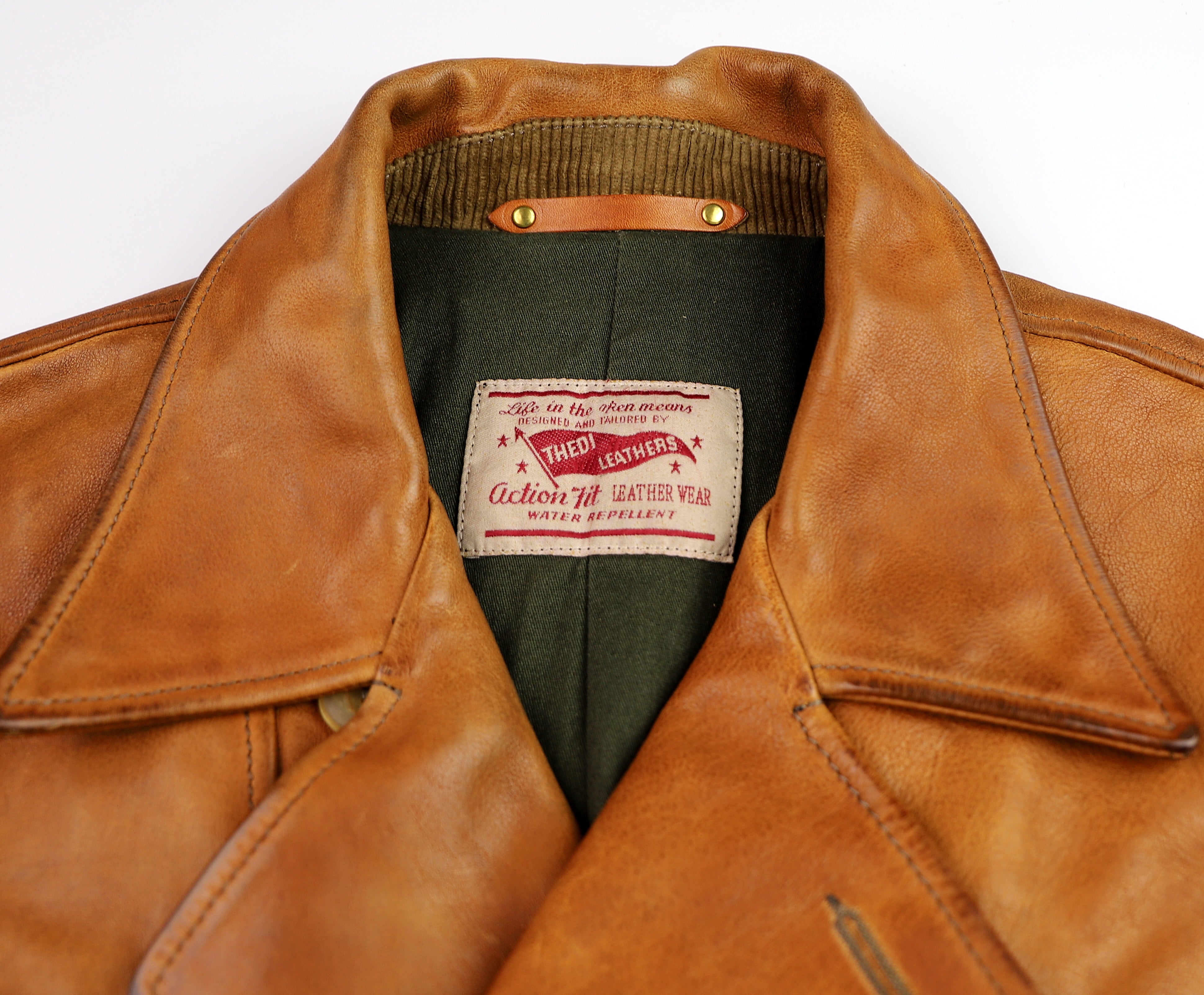 Thedi Hektor Half Belt, size Large, Cognac Buffalo