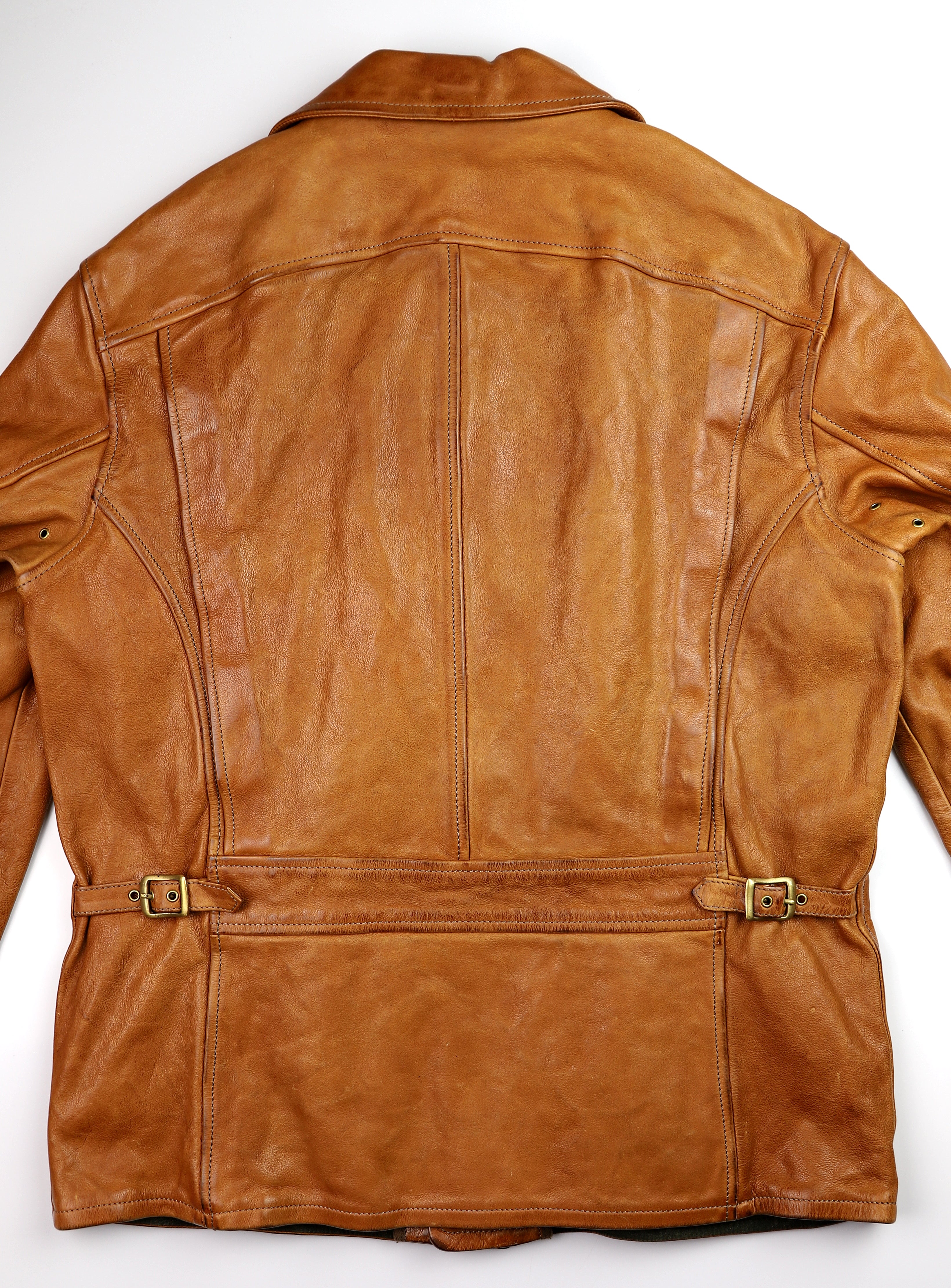 Thedi Hektor Half Belt, size Large, Cognac Buffalo