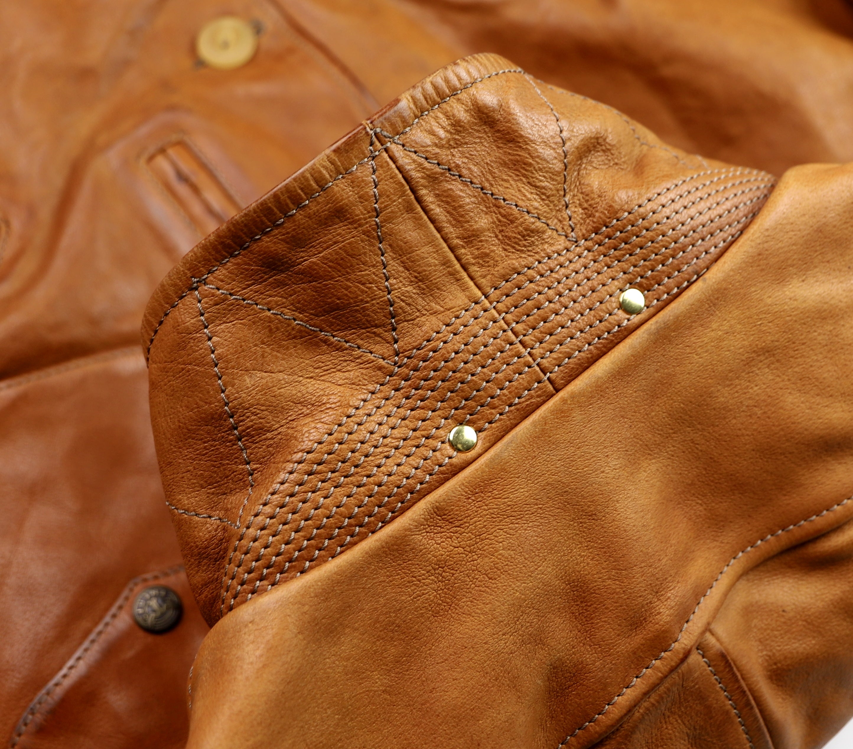 Thedi Hektor Half Belt, size Large, Cognac Buffalo