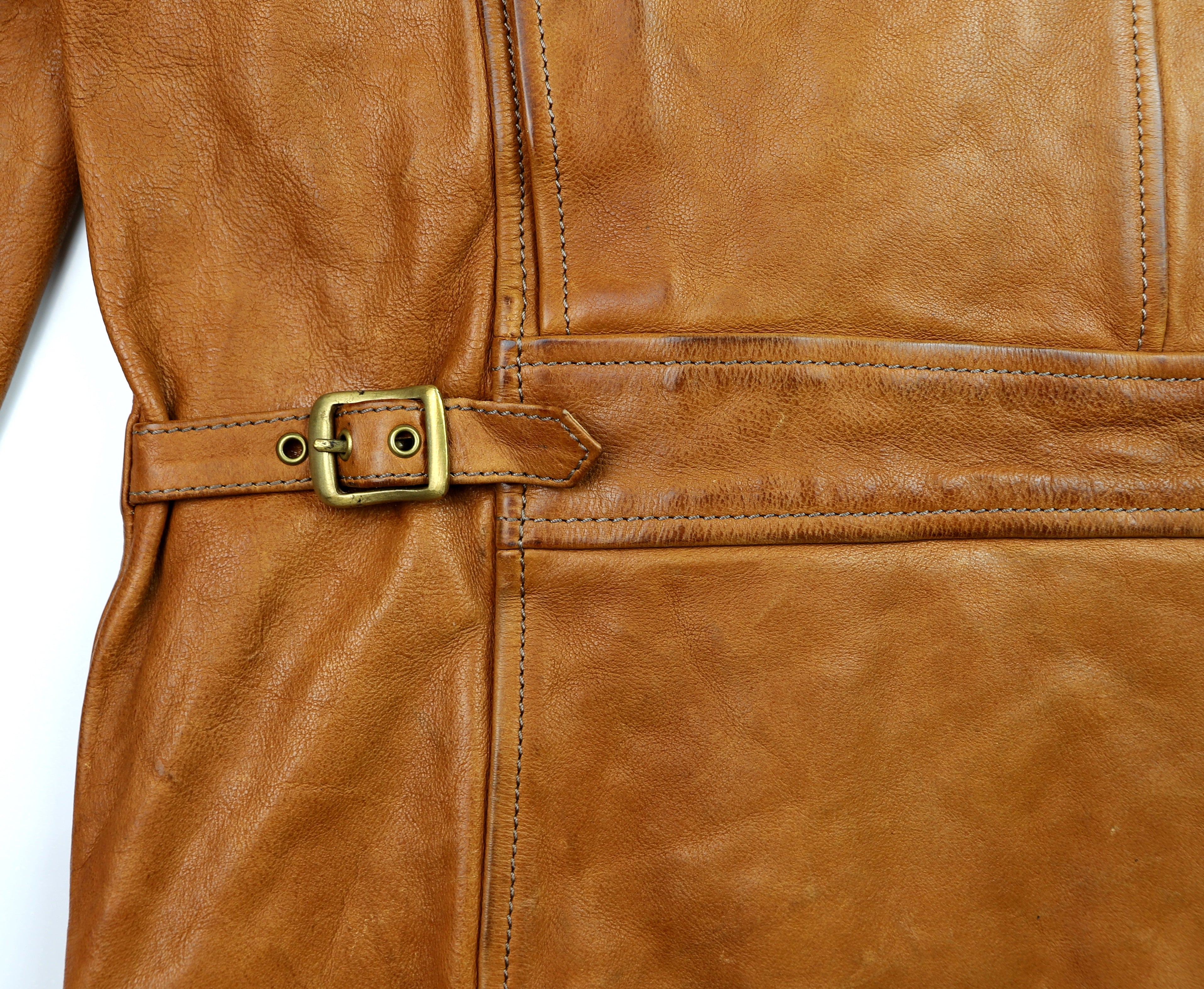 Thedi Hektor Half Belt, size Large, Cognac Buffalo