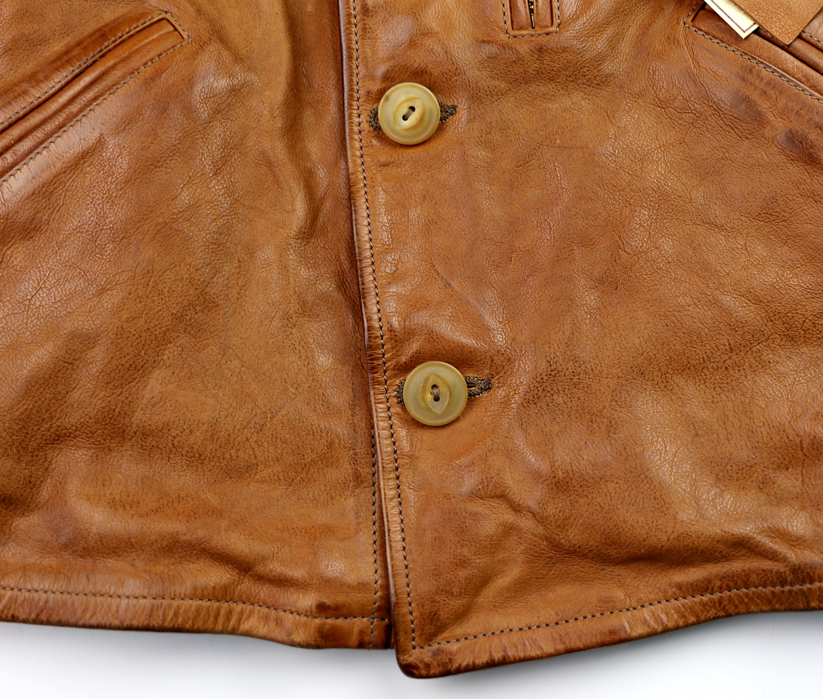 Thedi Hektor Half Belt, size Medium, Cognac Buffalo