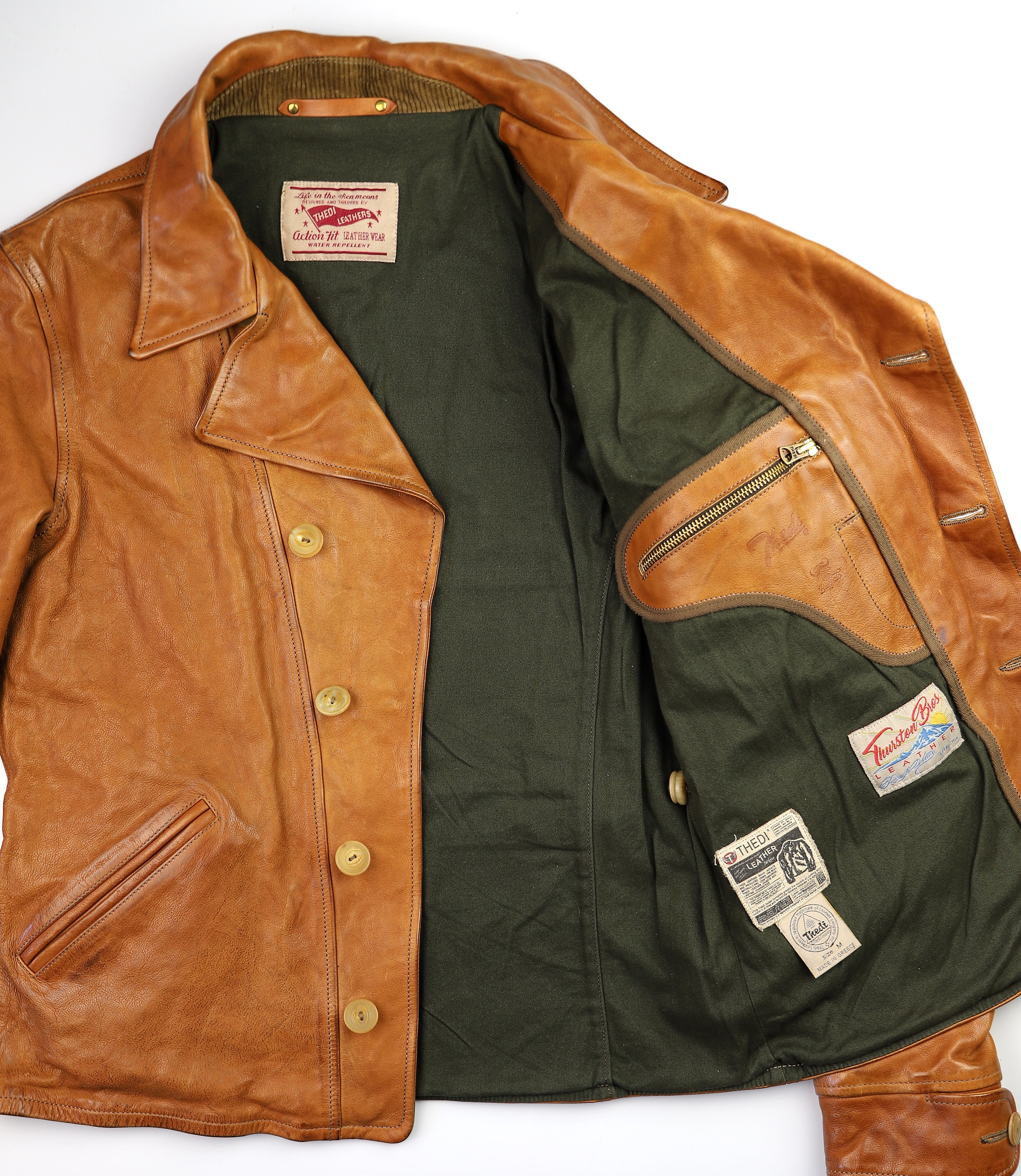 Thedi Hektor Half Belt, size Medium, Cognac Buffalo