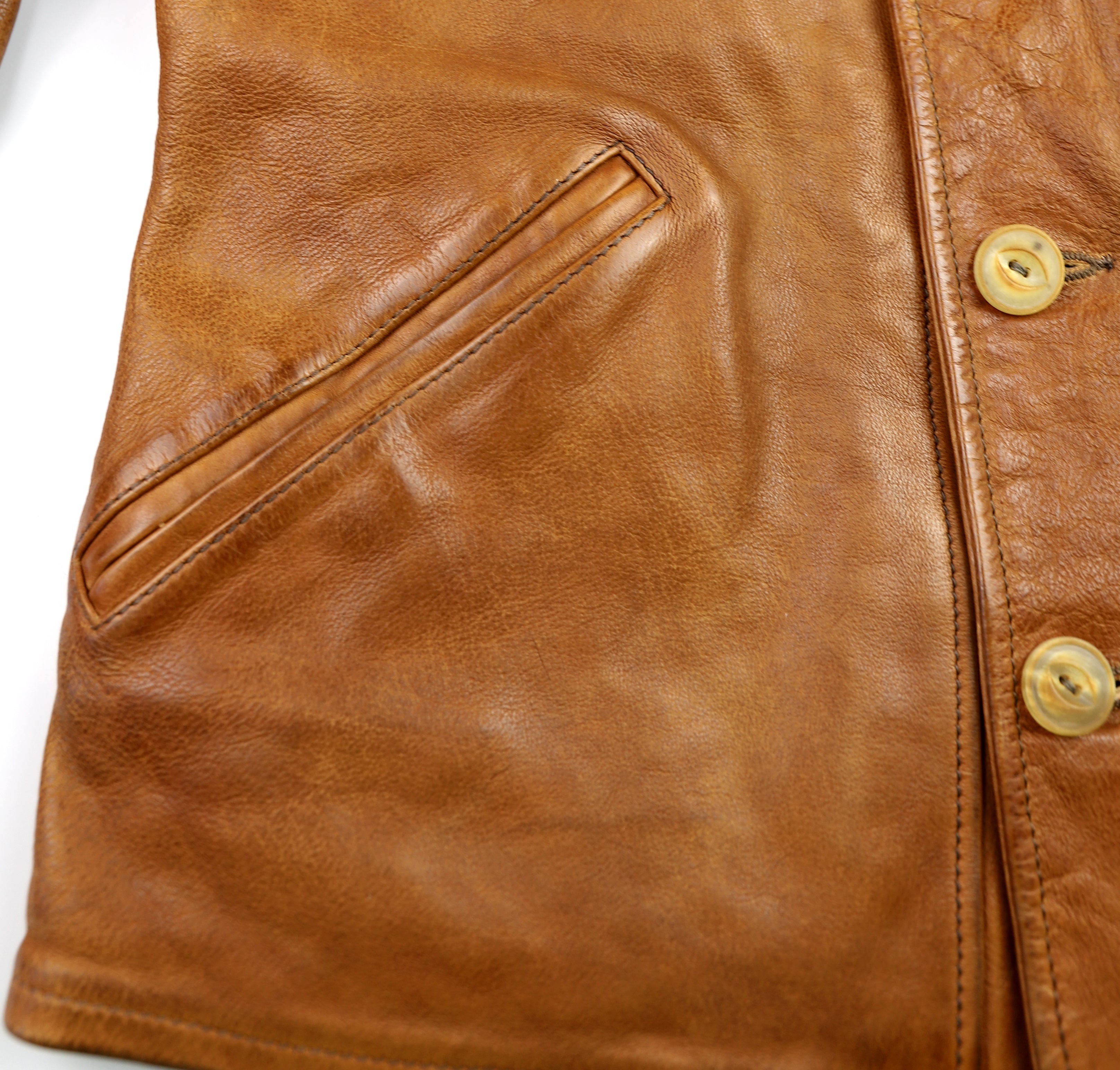 Thedi Hektor Half Belt, size Medium, Cognac Buffalo