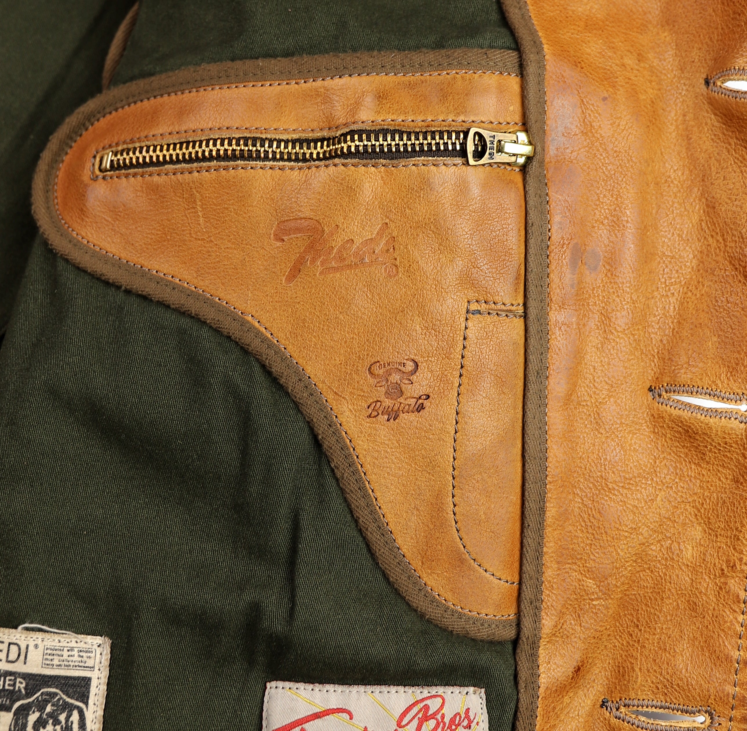 Thedi Hektor Half Belt, size Medium, Cognac Buffalo