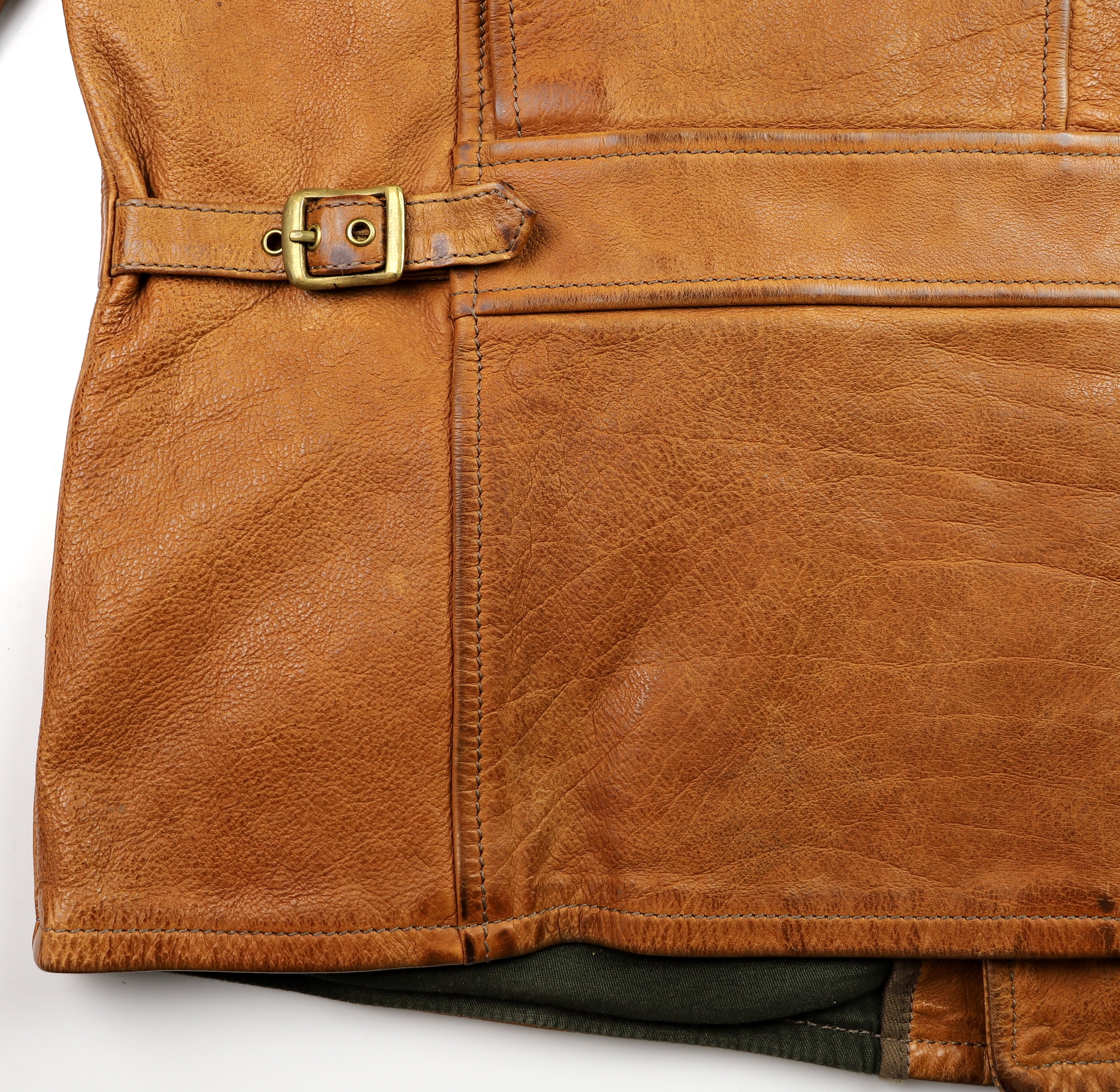 Thedi Hektor Half Belt, size XL, Cognac Buffalo