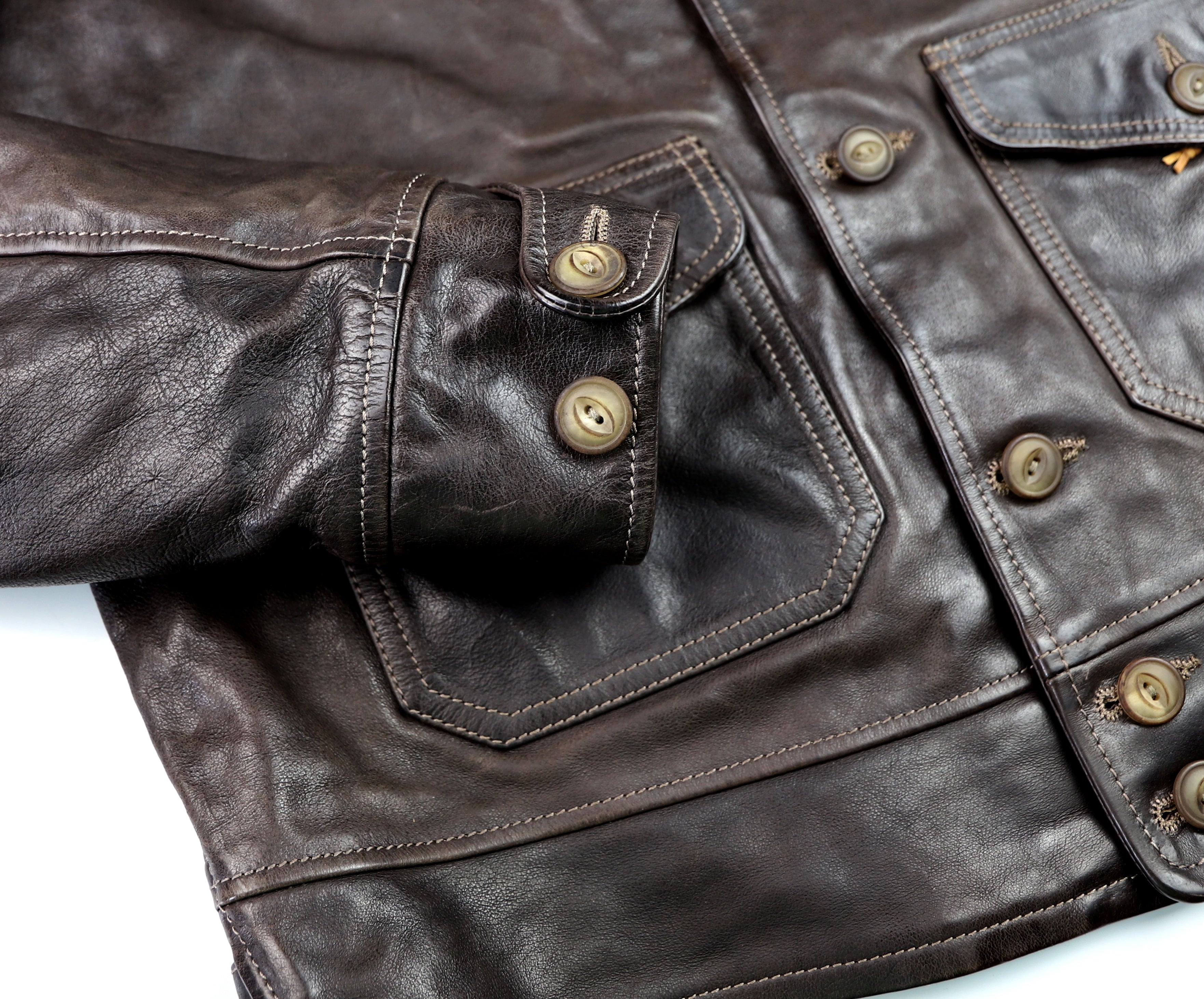 Thedi Markos Button-Up Shawl Collar Jacket, size XL, Espresso Buffalo