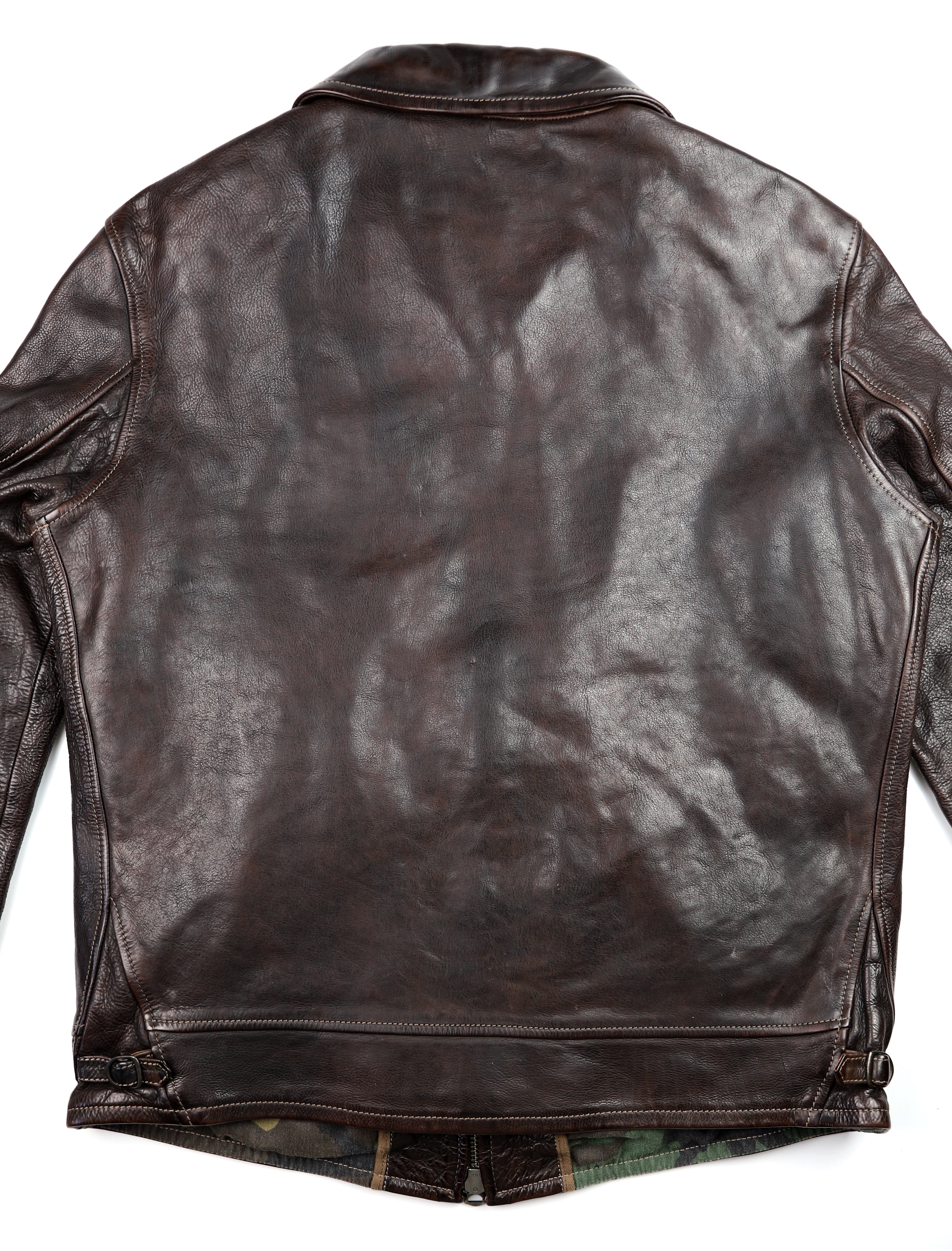 Thedi Markos Zip-Up Shawl Collar Jacket, size 2XL, Brown Canneto Cowhide