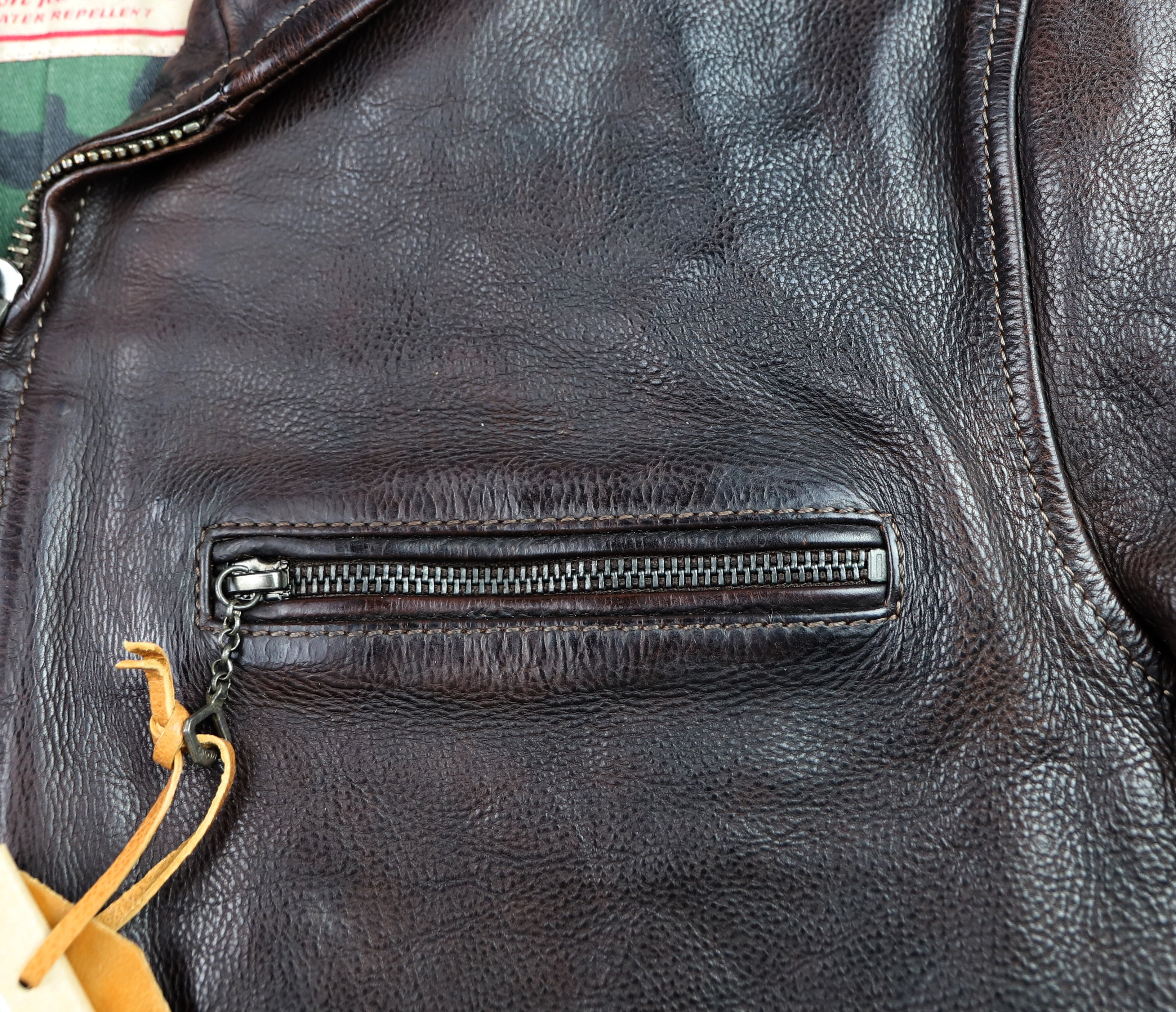 Thedi Markos Zip-Up Shawl Collar Jacket, size 2XL, Brown Canneto Cowhide