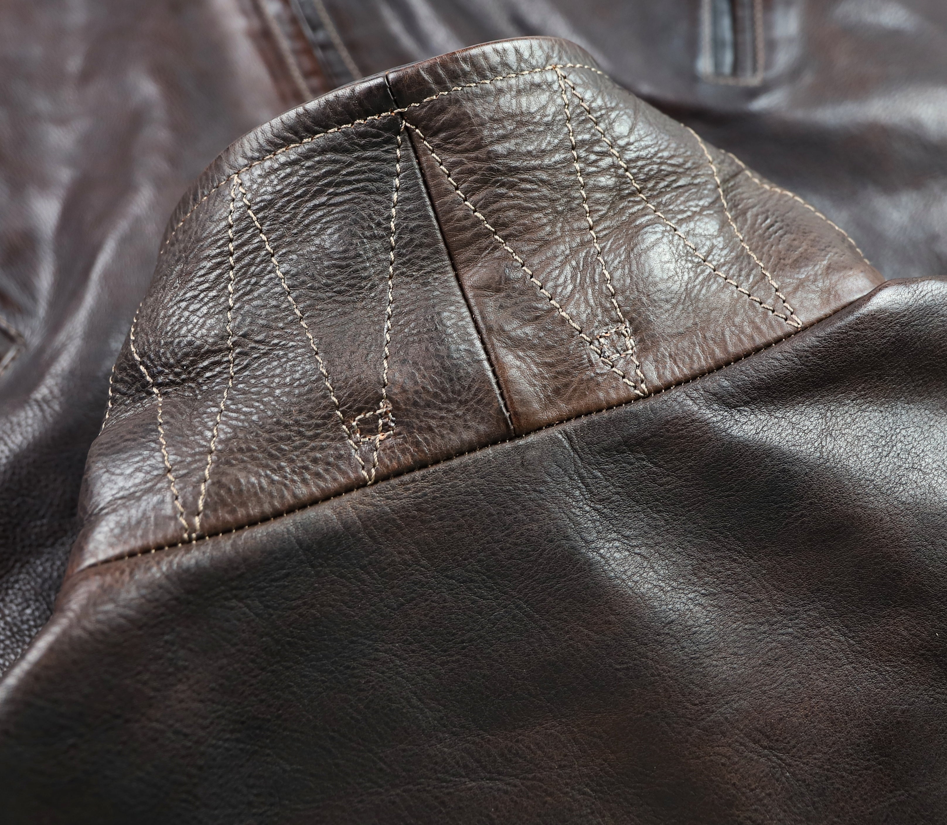 Thedi Markos Zip-Up Shawl Collar Jacket, size 2XL, Brown Canneto Cowhide