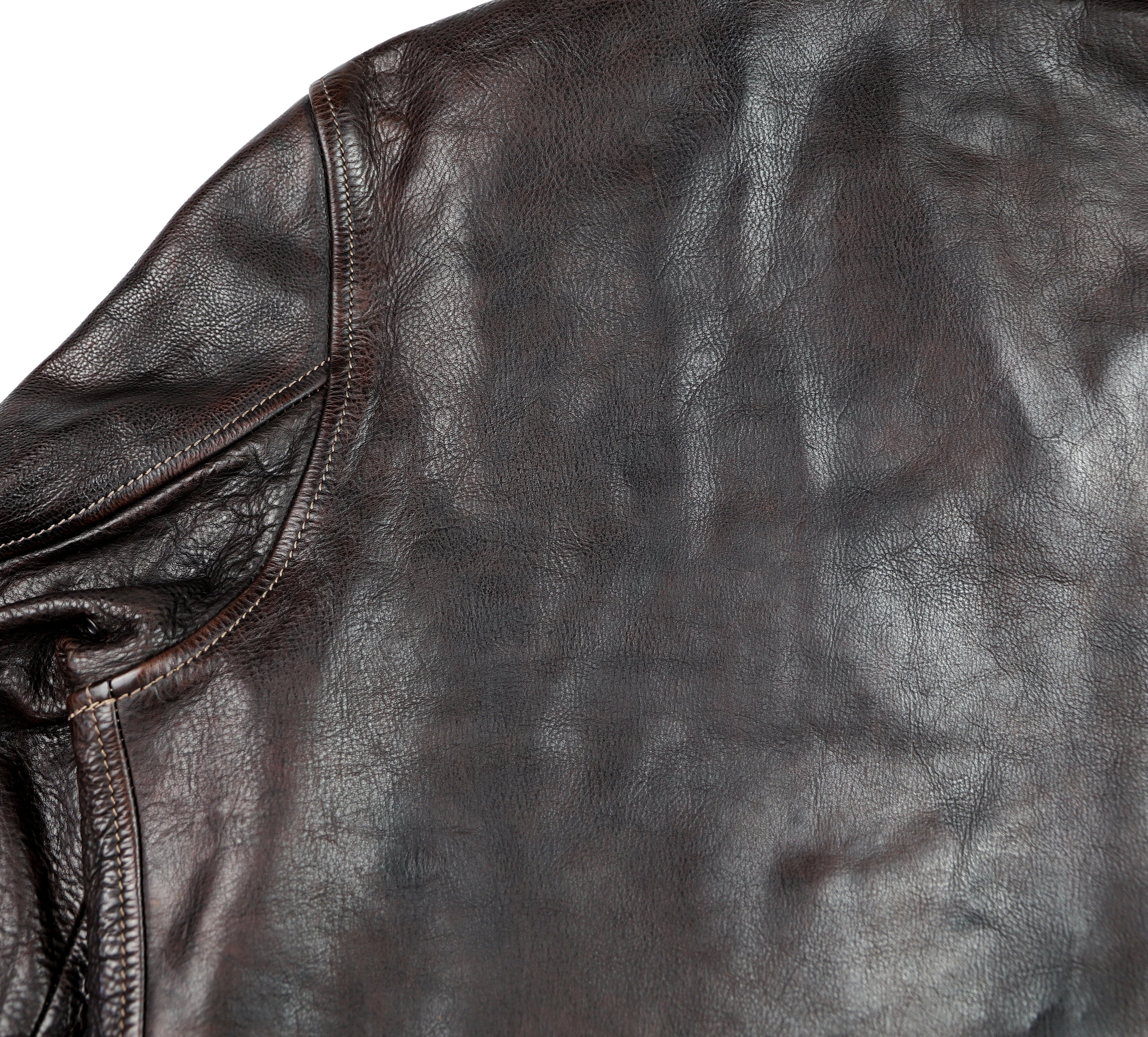 Thedi Markos Zip-Up Shawl Collar Jacket, size 2XL, Brown Canneto Cowhide