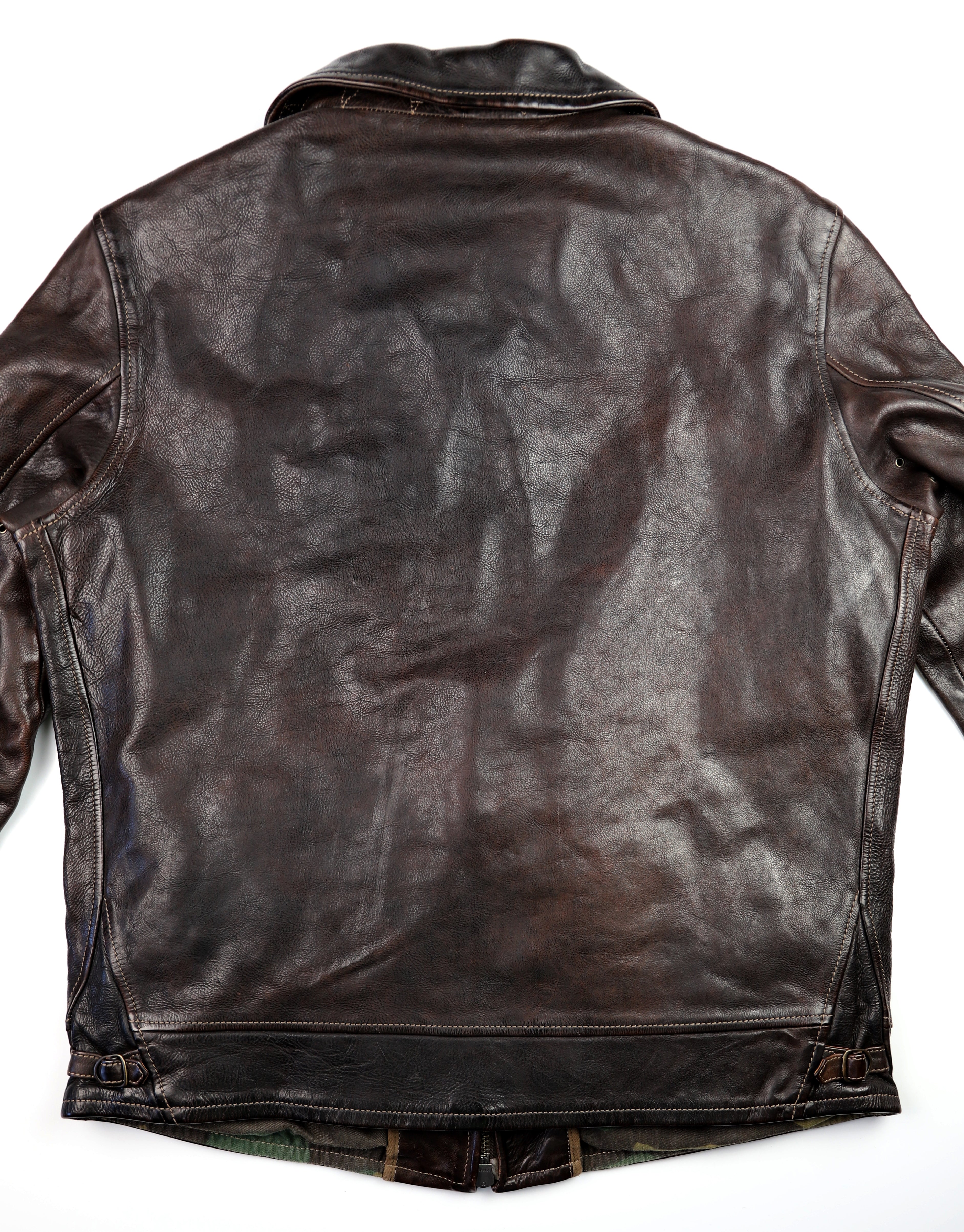 Thedi Markos Zip-Up Shawl Collar Jacket, size 3XL, Brown Canneto Cowhide