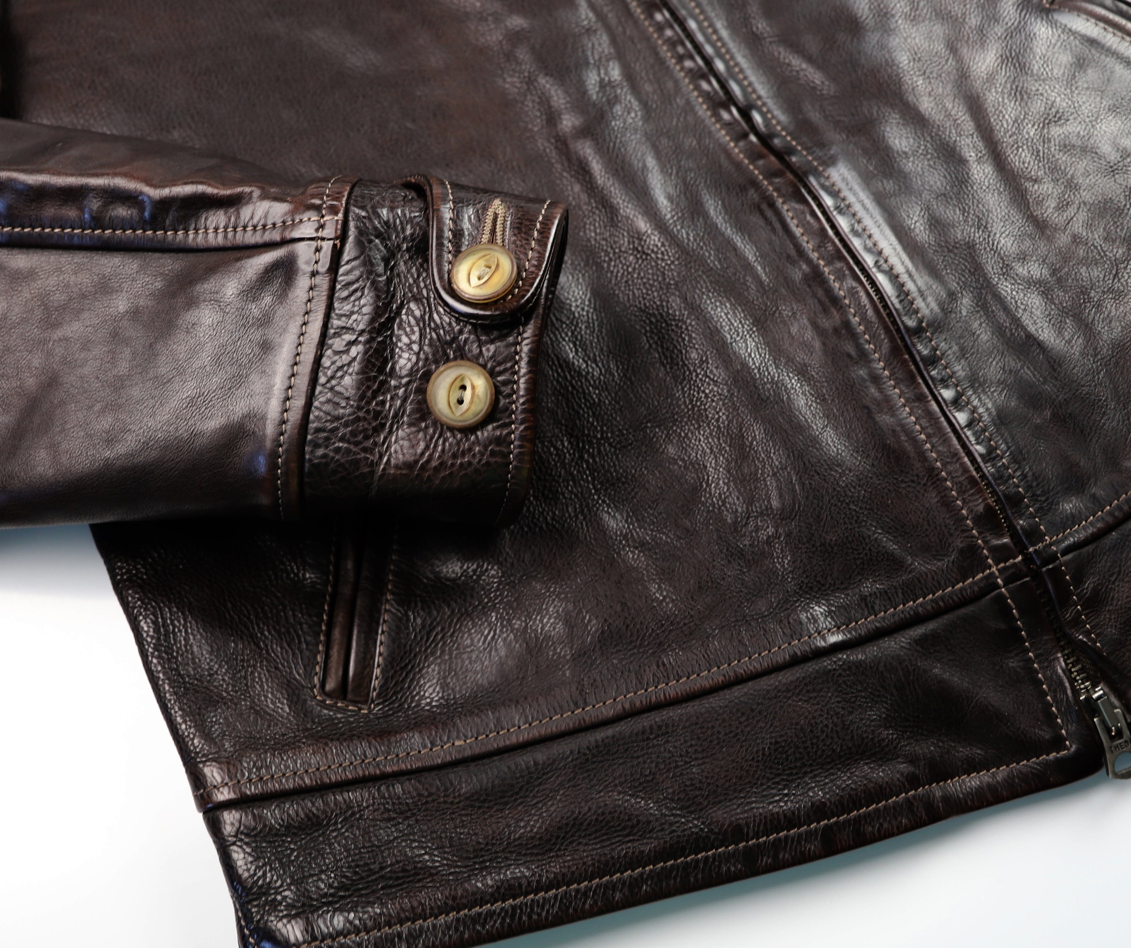 Thedi Markos Zip-Up Shawl Collar Jacket, size 3XL, Brown Canneto Cowhide