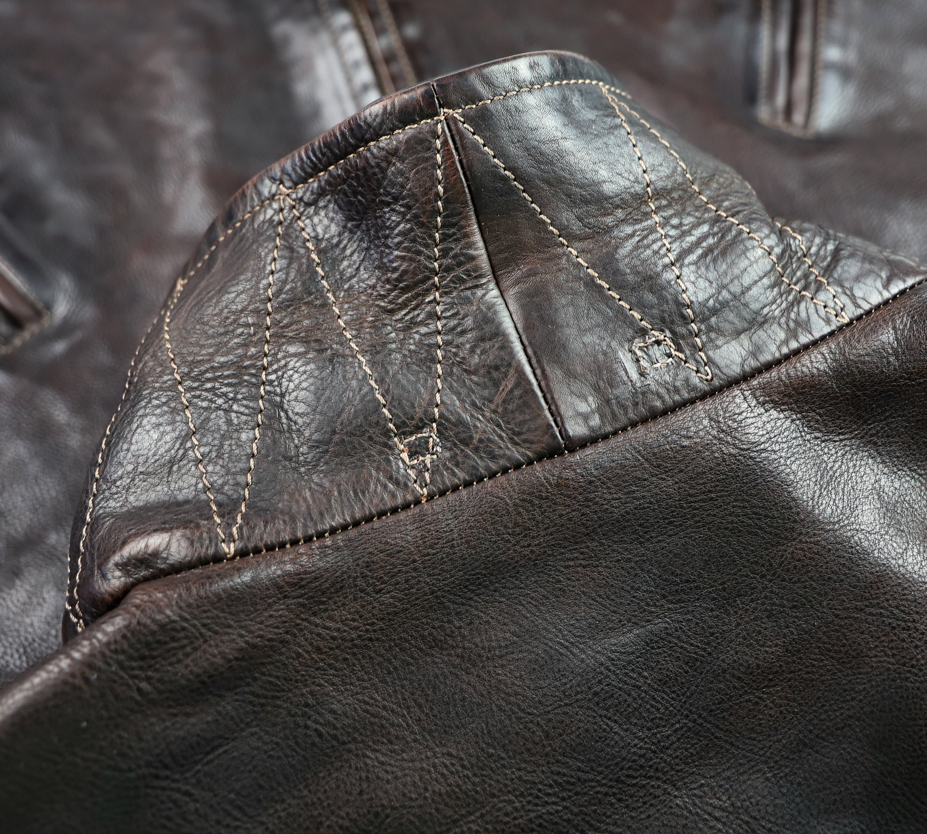 Thedi Markos Zip-Up Shawl Collar Jacket, size 3XL, Brown Canneto Cowhide