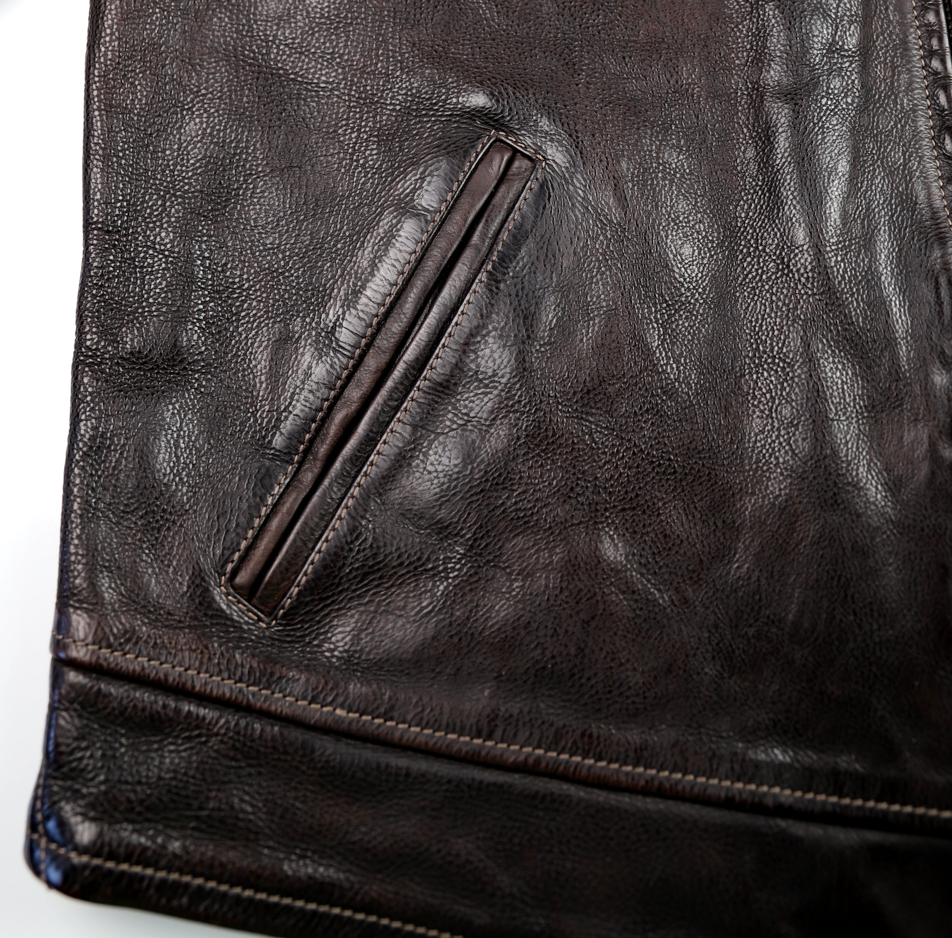 Thedi Markos Zip-Up Shawl Collar Jacket, size 3XL, Brown Canneto Cowhide