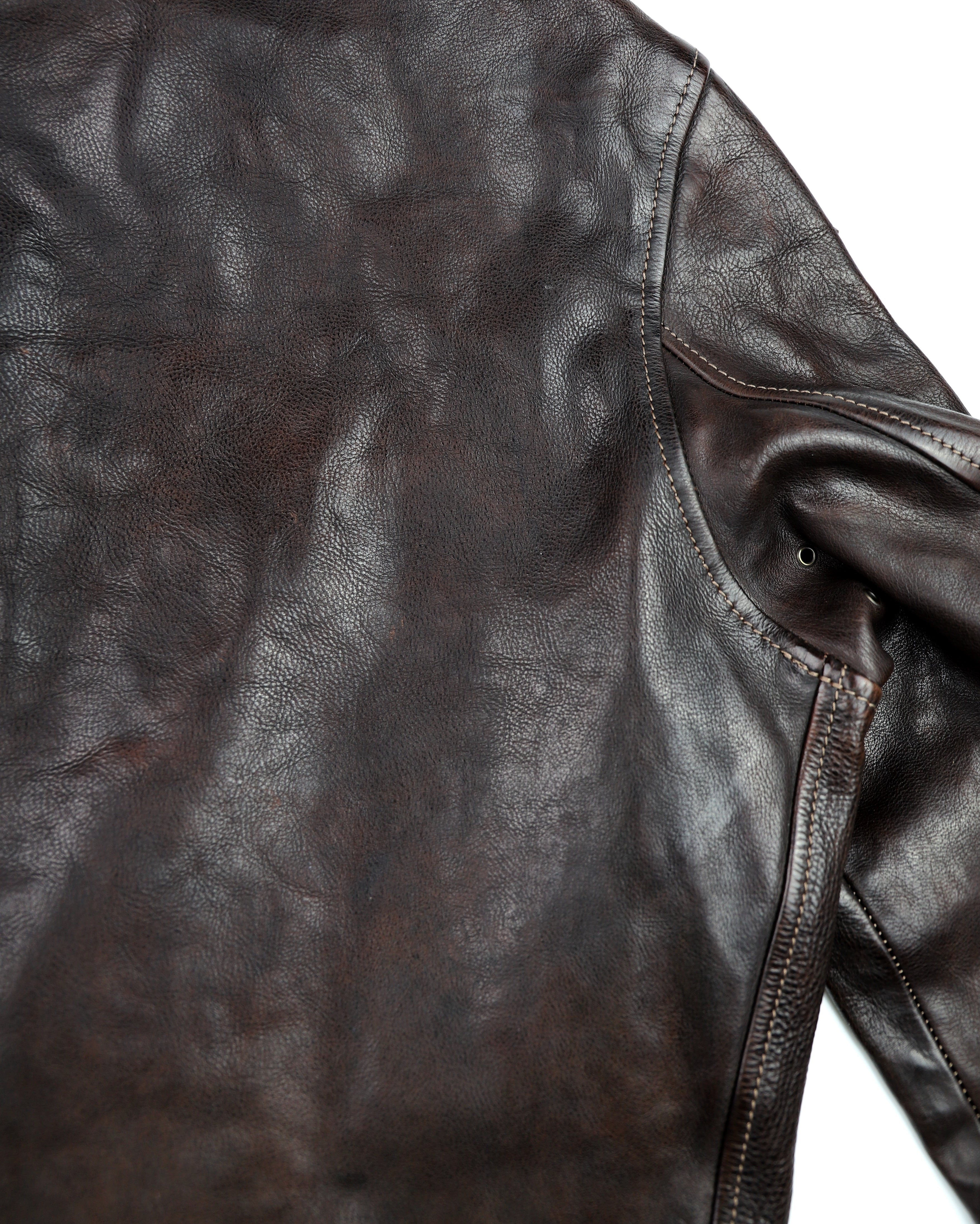 Thedi Markos Zip-Up Shawl Collar Jacket, size 3XL, Brown Canneto Cowhide