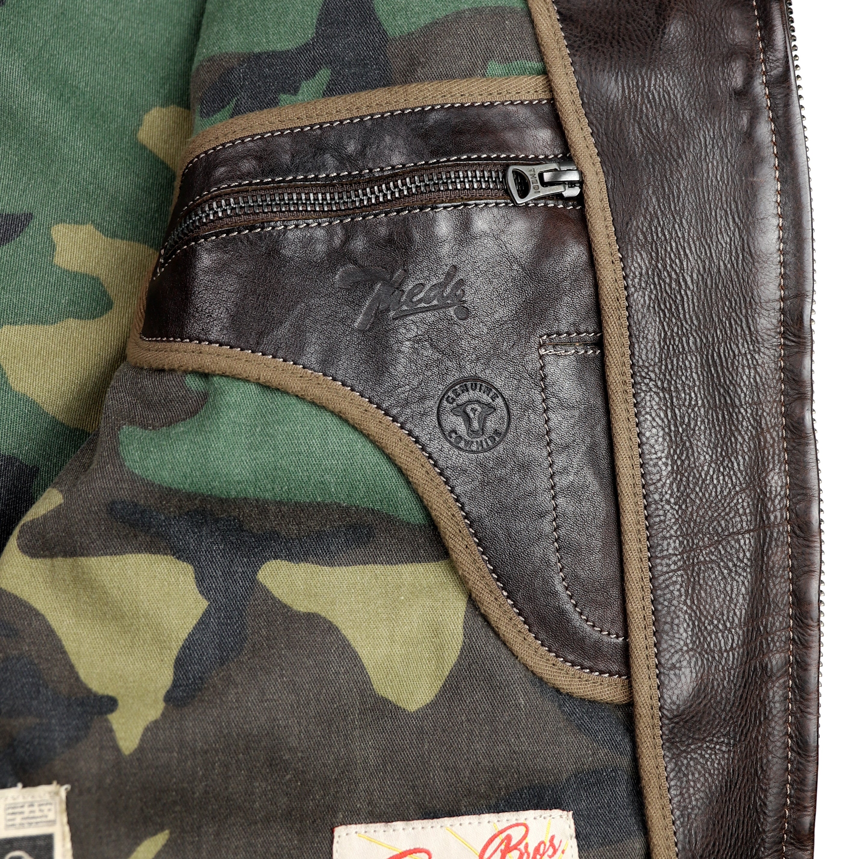 Thedi Markos Zip-Up Shawl Collar Jacket, size Large, Brown Canneto Cowhide