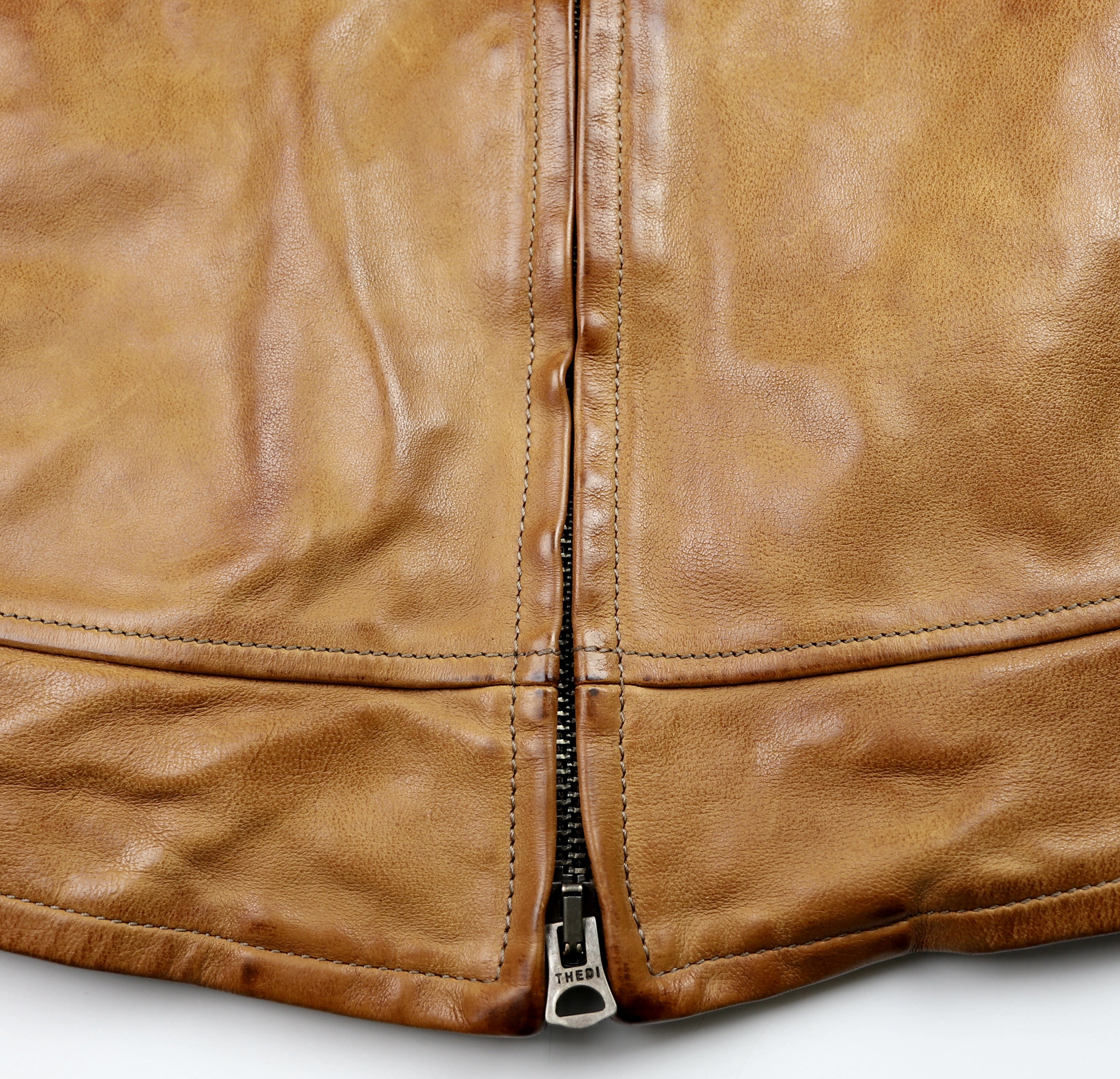 Thedi Markos Zip-Up Shawl Collar Jacket, size XXL, Cuoio Buffalo