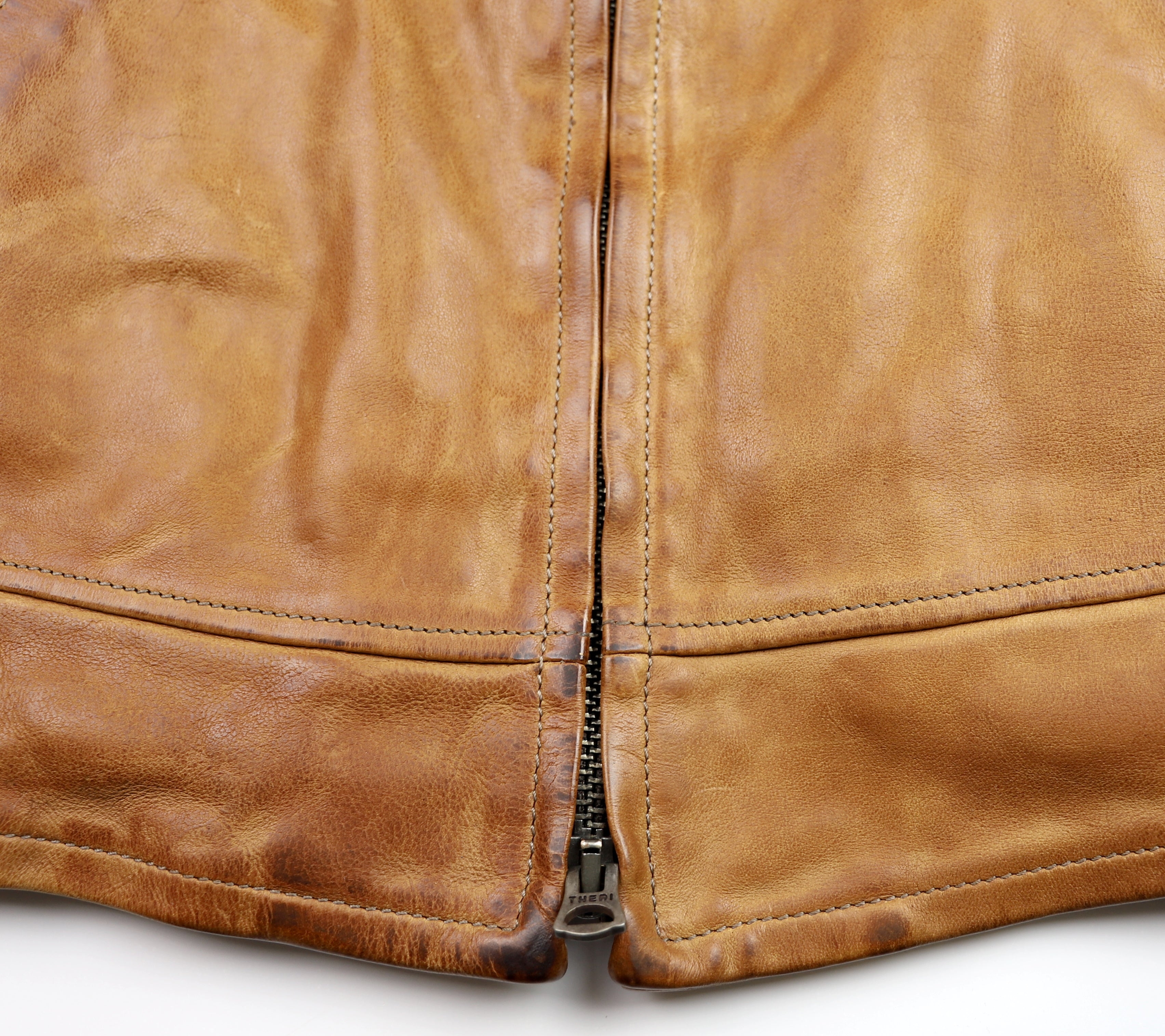 Thedi Markos Zip-Up Shawl Collar Jacket, size XXL, Cuoio Buffalo