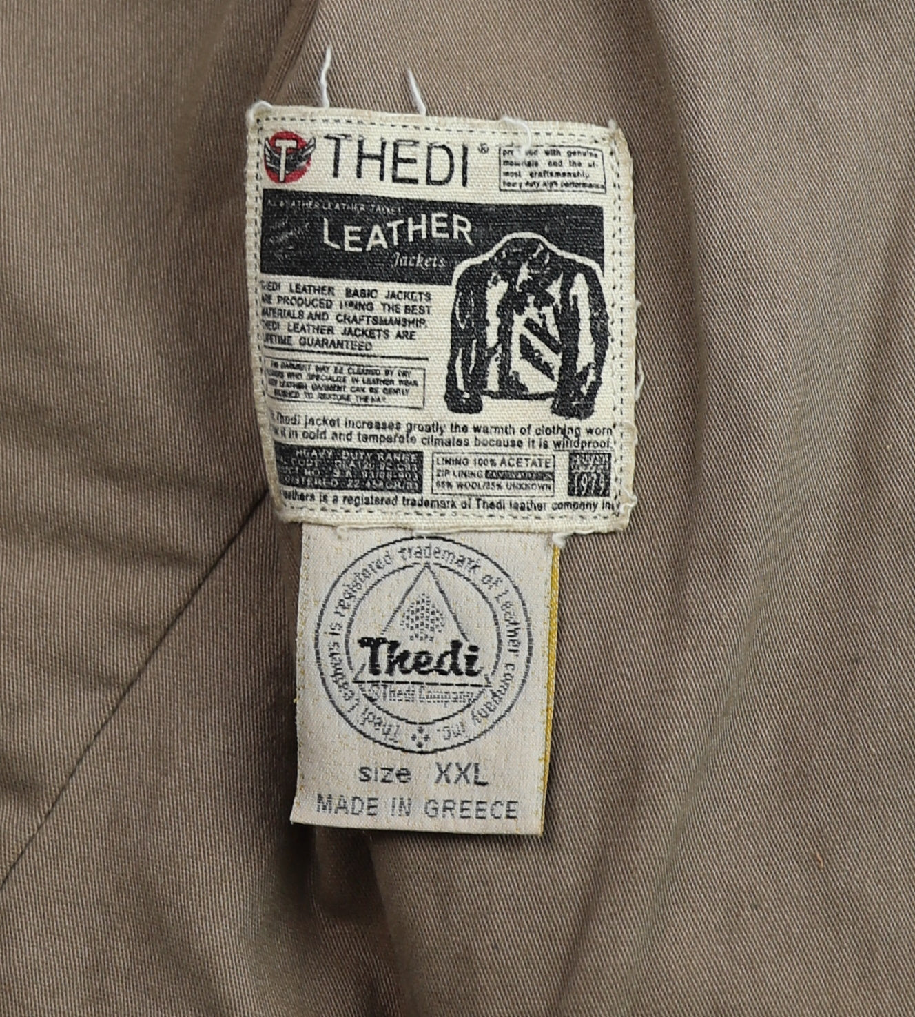 Thedi Markos Zip-Up Shawl Collar Jacket, size XXL, Cuoio Buffalo