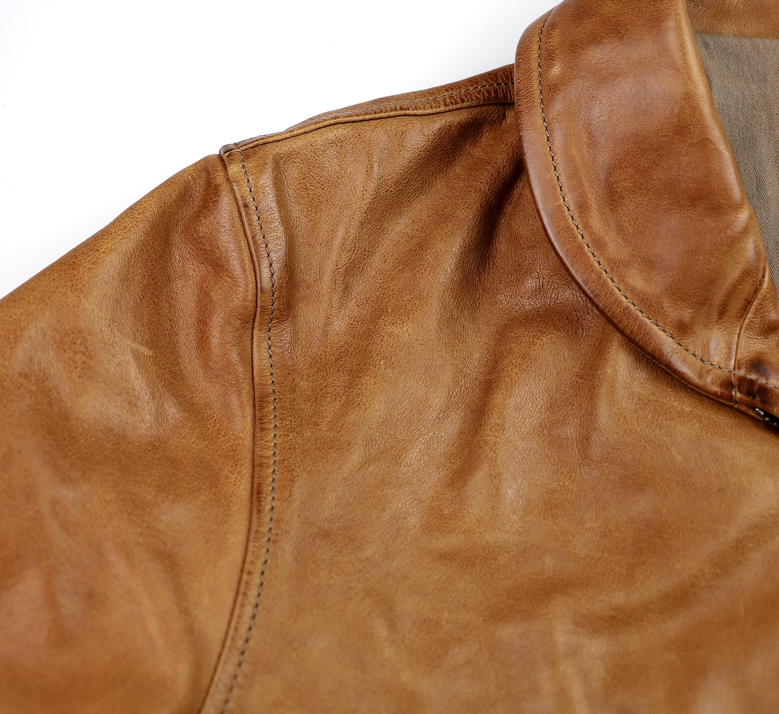 Thedi Markos Zip-Up Shawl Collar Jacket, size 3XL, Cuoio Buffalo