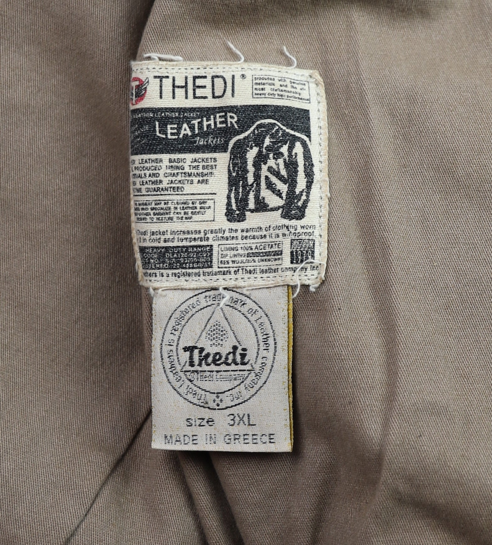 Thedi Markos Zip-Up Shawl Collar Jacket, size 3XL, Cuoio Buffalo