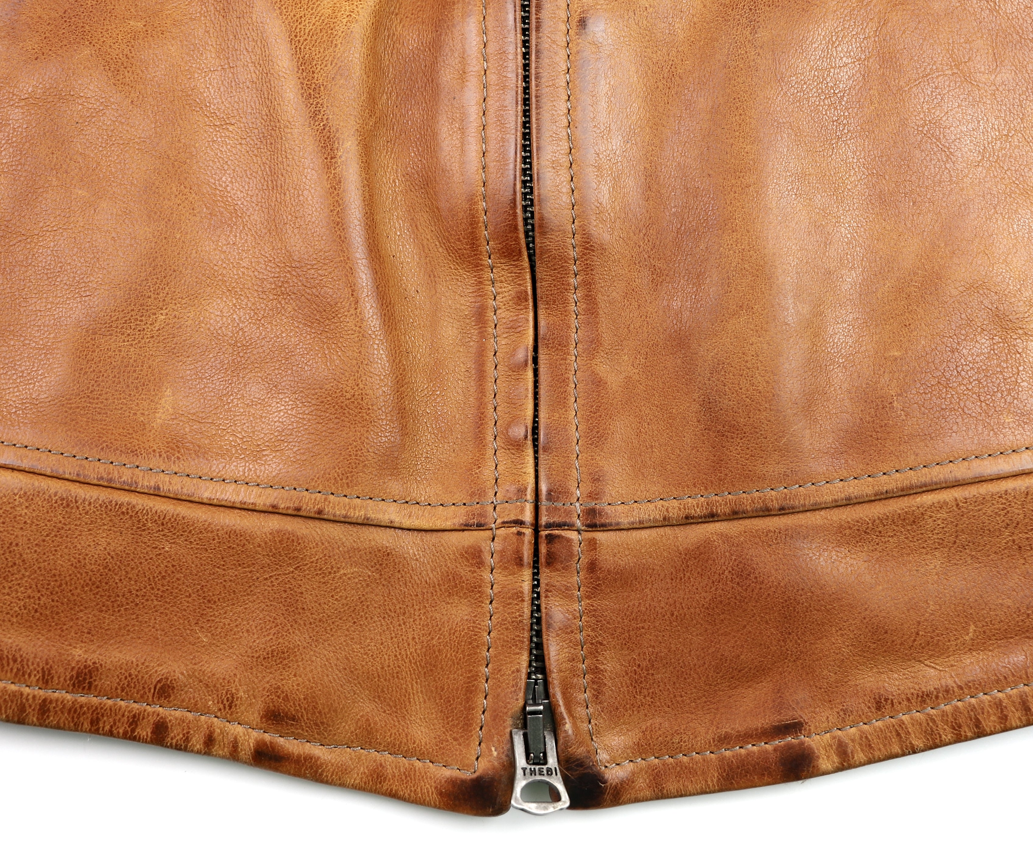 Thedi Markos Zip-Up Shawl Collar Jacket, size 3XL, Cuoio Buffalo