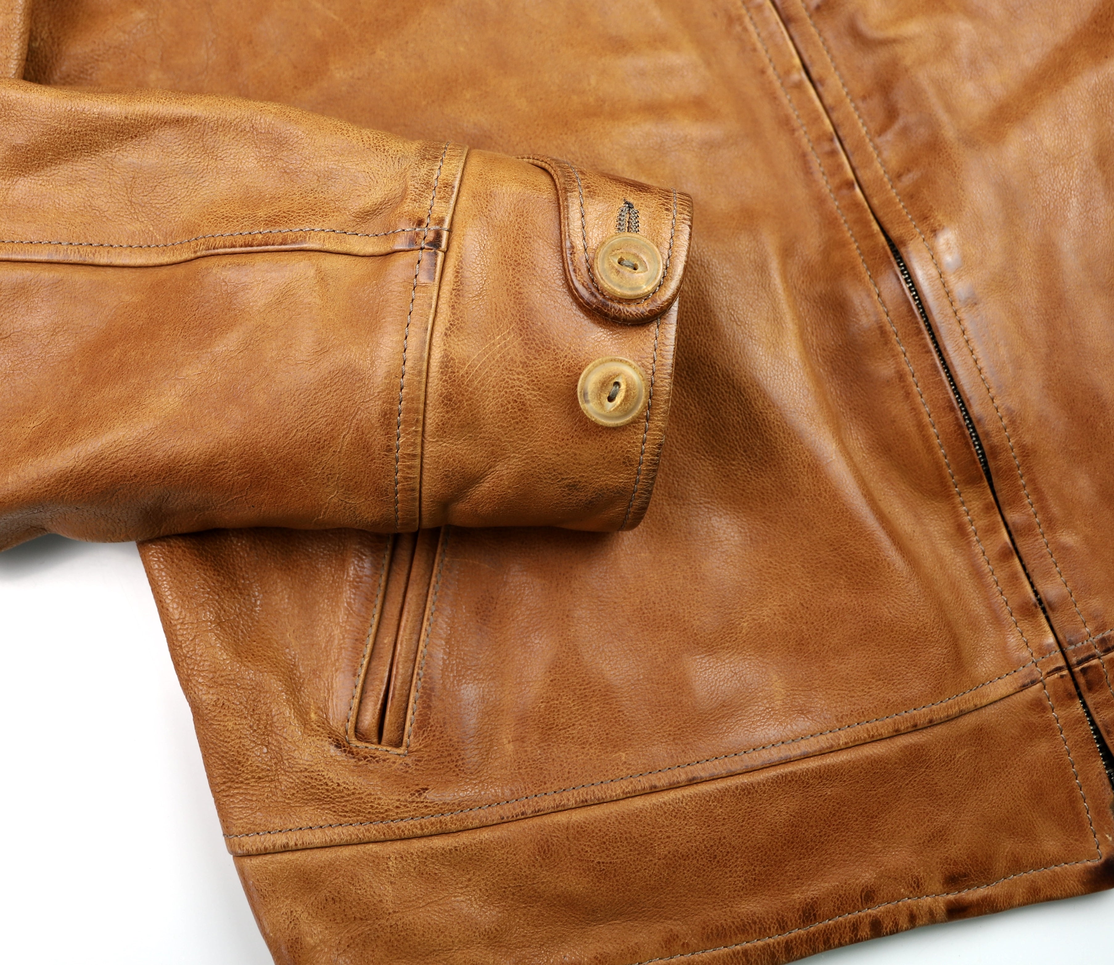 Thedi Markos Zip-Up Shawl Collar Jacket, size 3XL, Cuoio Buffalo