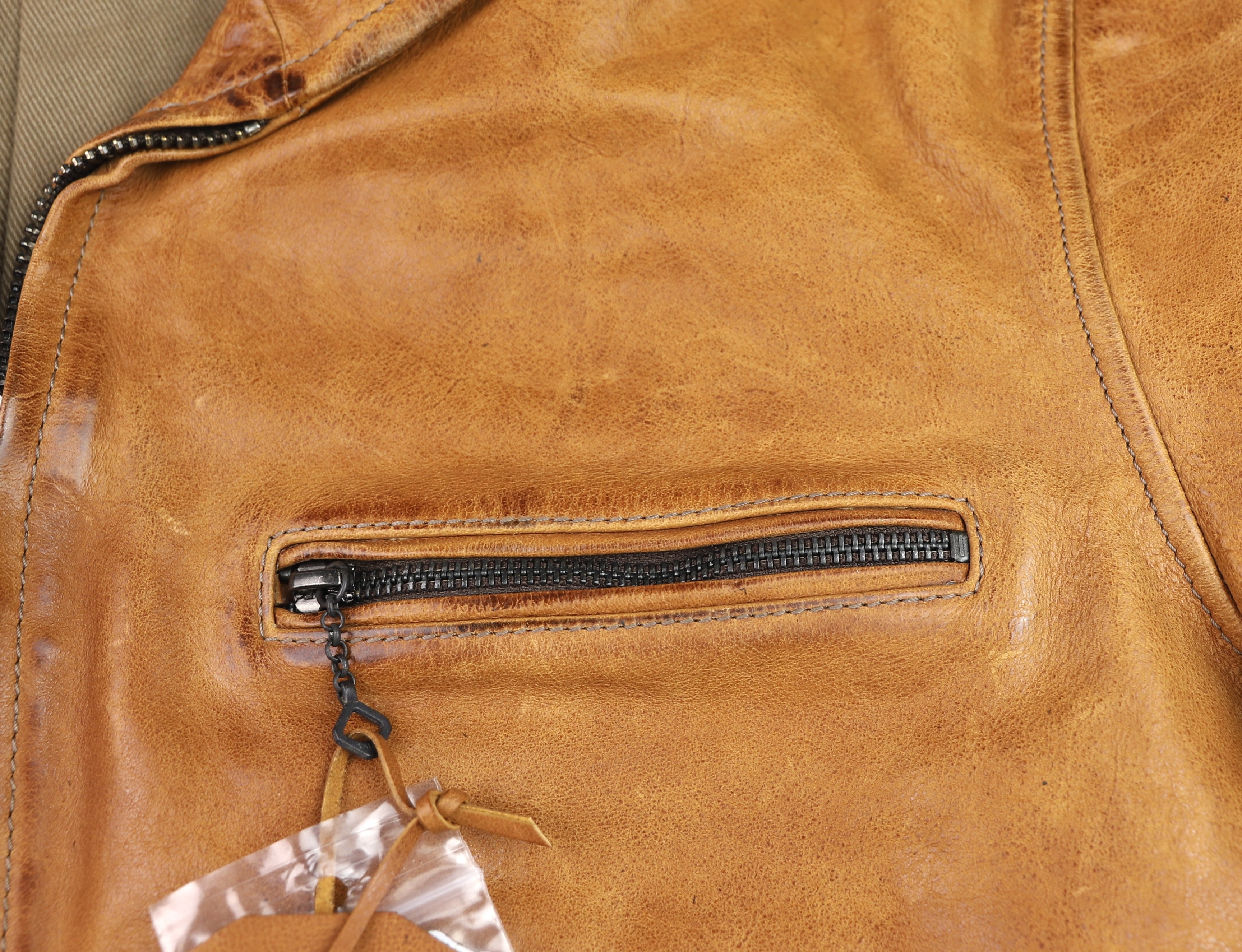 Thedi Markos Zip-Up Shawl Collar Jacket, size 4XL, Cuoio Buffalo