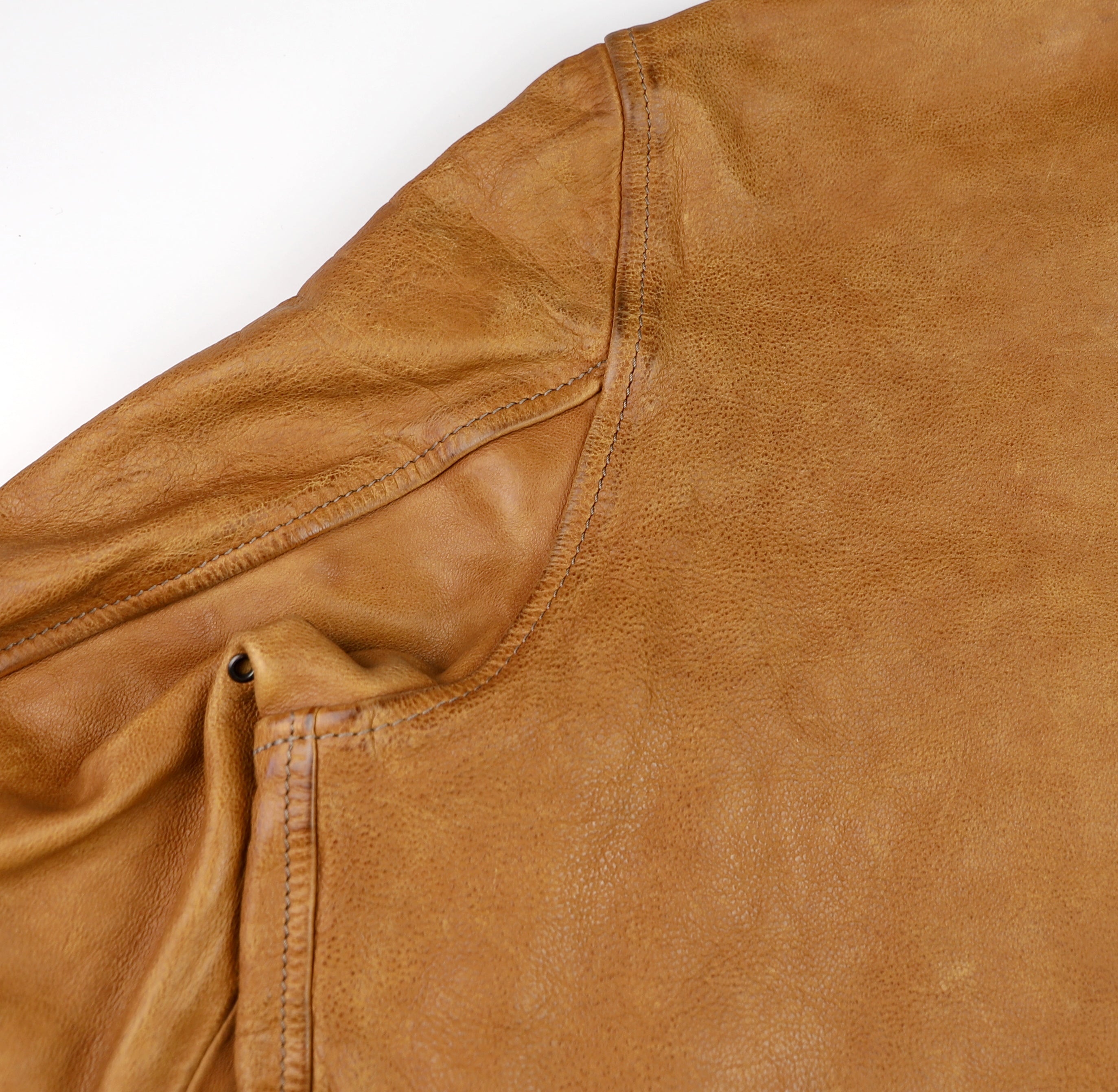 Thedi Markos Zip-Up Shawl Collar Jacket, size Large, Cuoio Buffalo