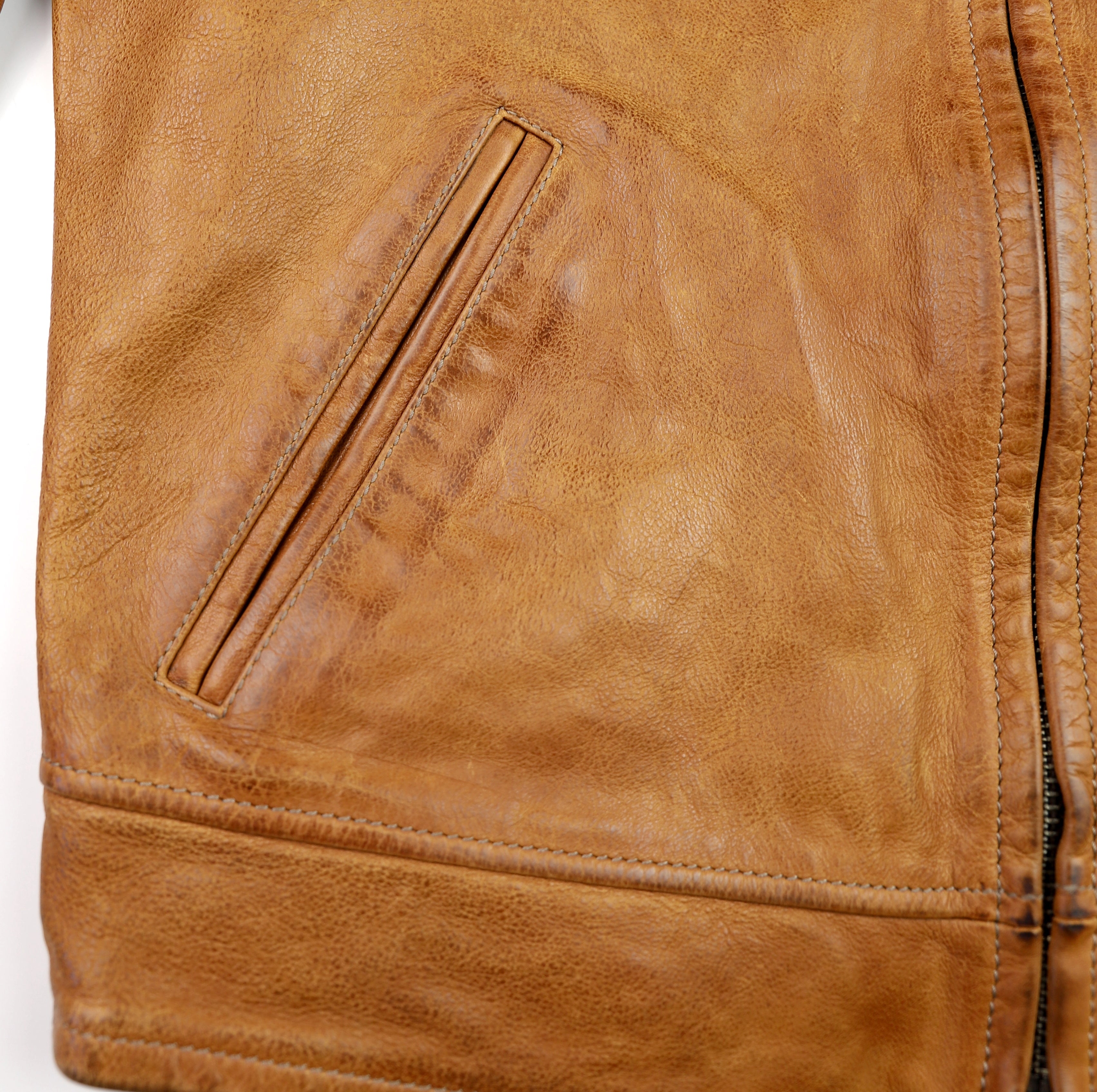 Thedi Markos Zip-Up Shawl Collar Jacket, size Medium, Cuoio Buffalo