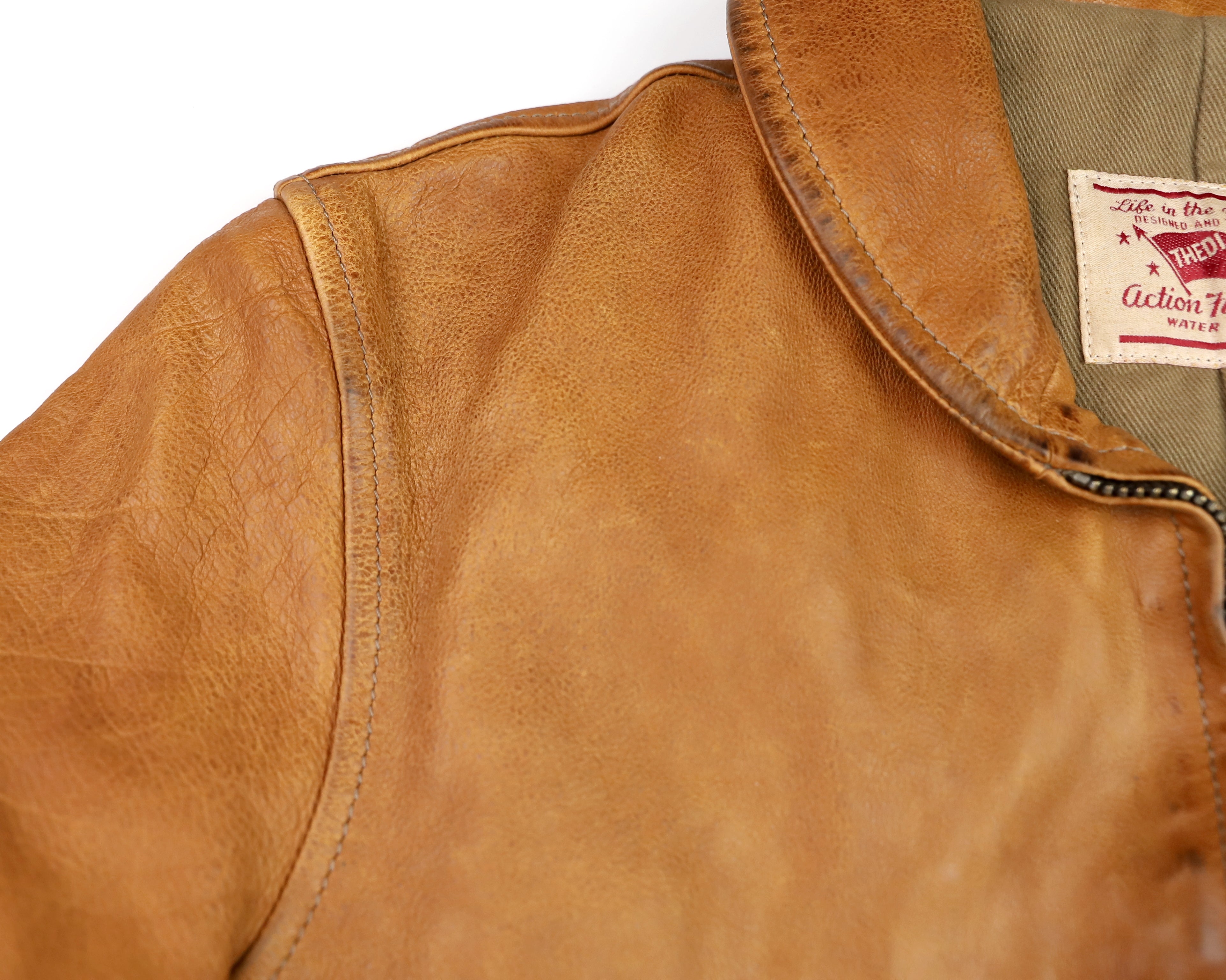 Thedi Markos Zip-Up Shawl Collar Jacket, size Medium, Cuoio Buffalo