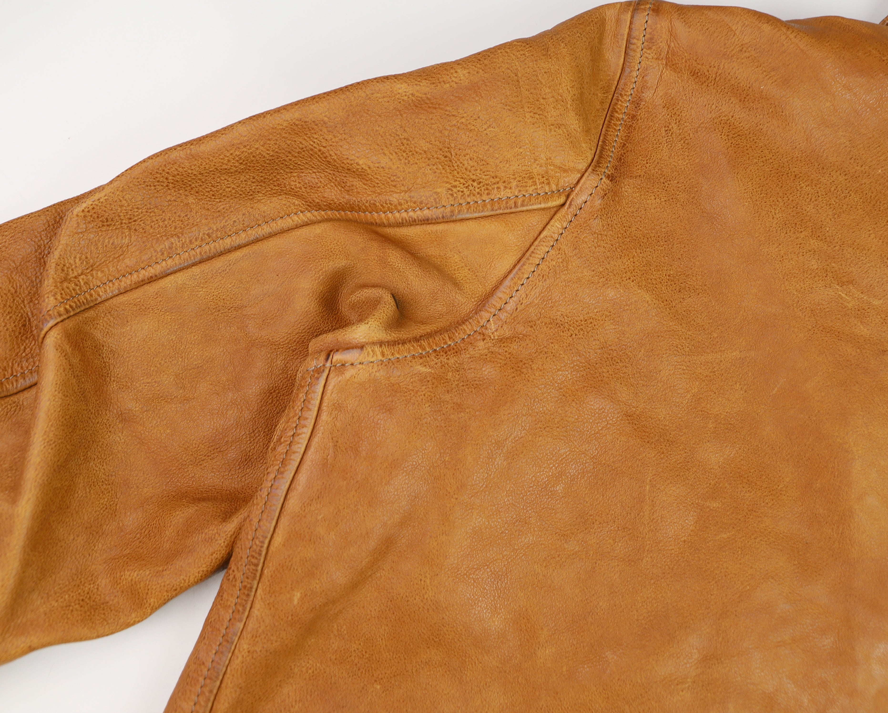 Thedi Markos Zip-Up Shawl Collar Jacket, size Medium, Cuoio Buffalo