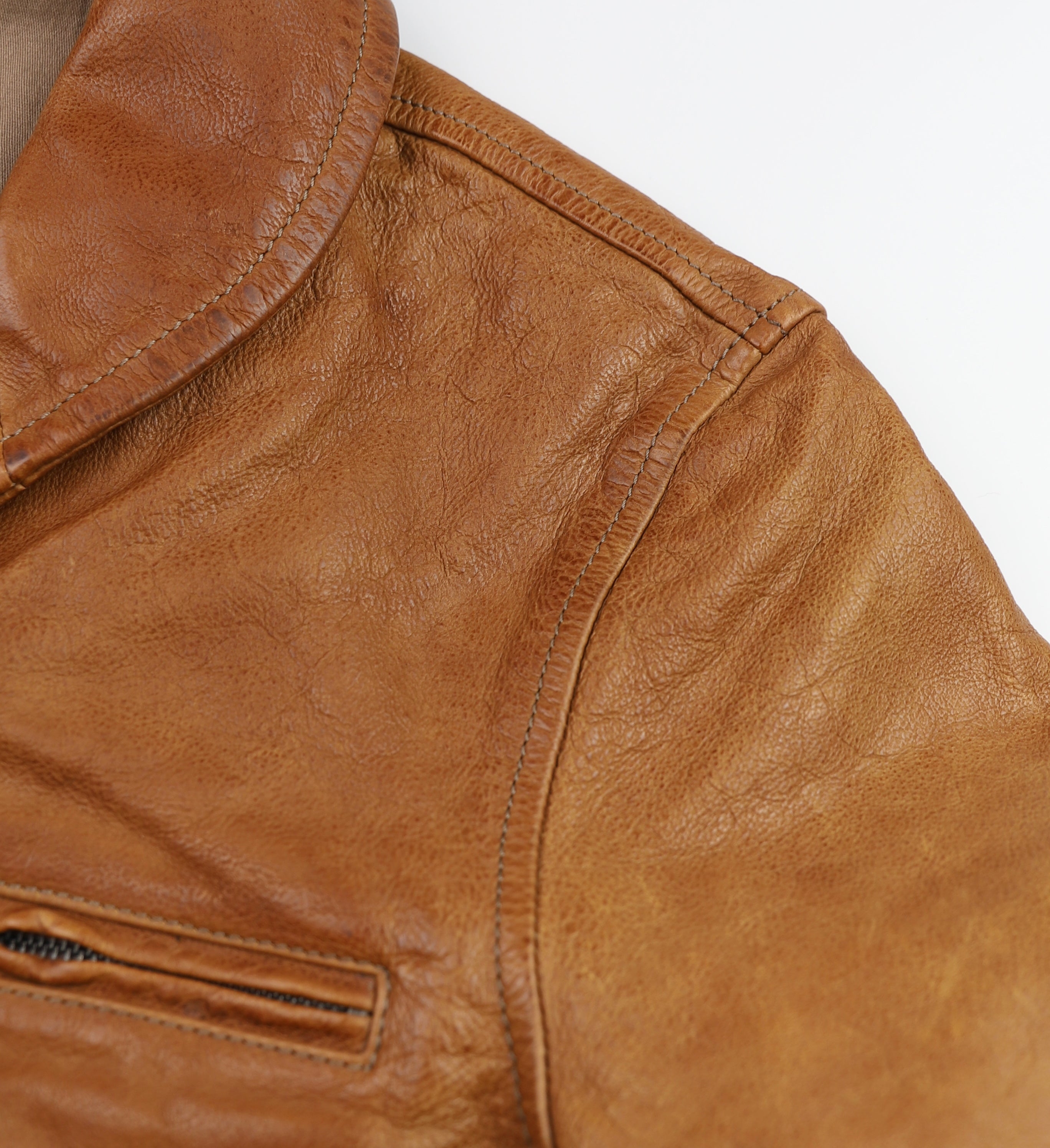 Thedi Markos Zip-Up Shawl Collar Jacket, size Medium, Cuoio Buffalo