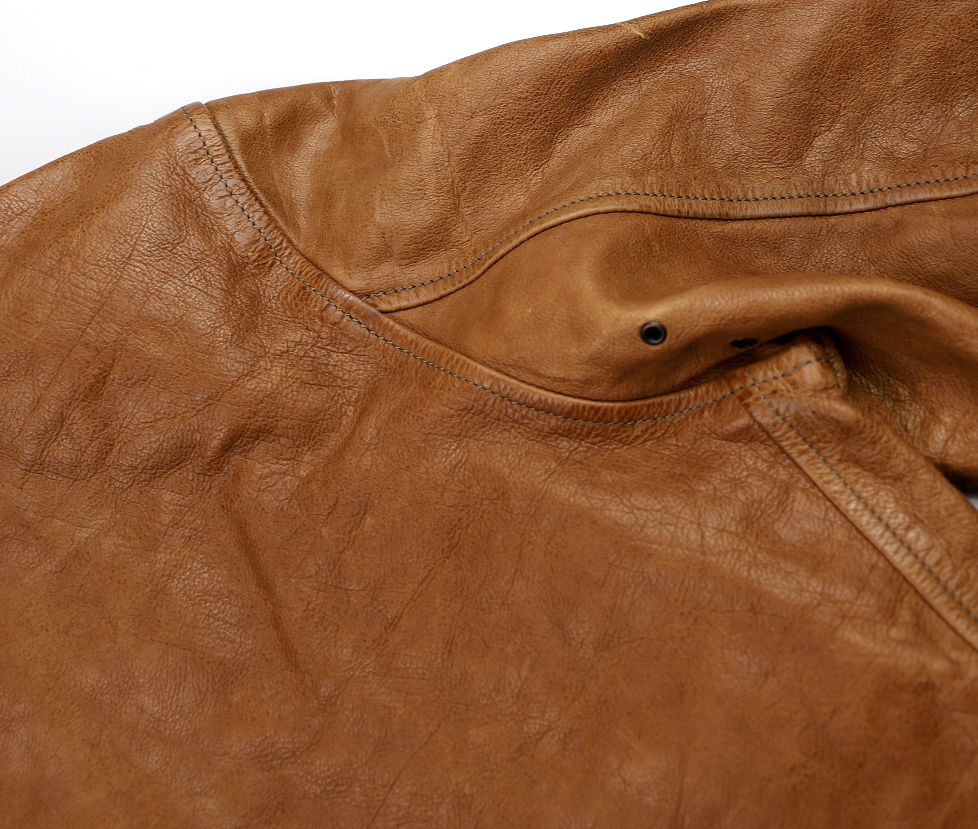 Thedi Markos Zip-Up Shawl Collar Jacket, size Medium, Cuoio Buffalo