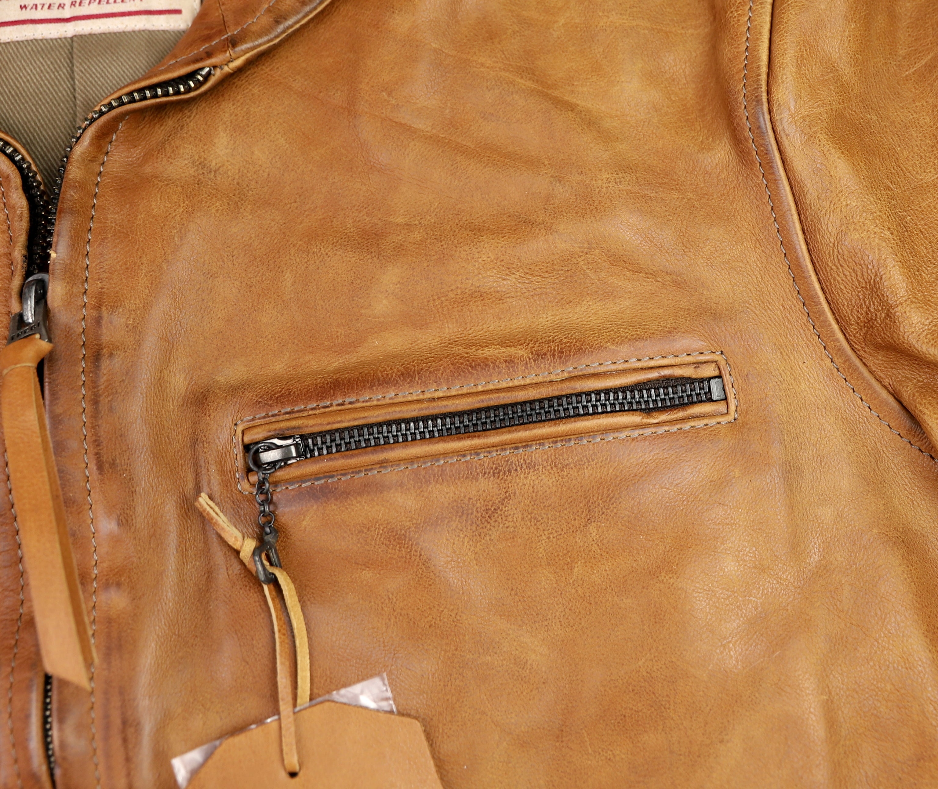 Thedi Markos Zip-Up Shawl Collar Jacket, size XL, Cuoio Buffalo