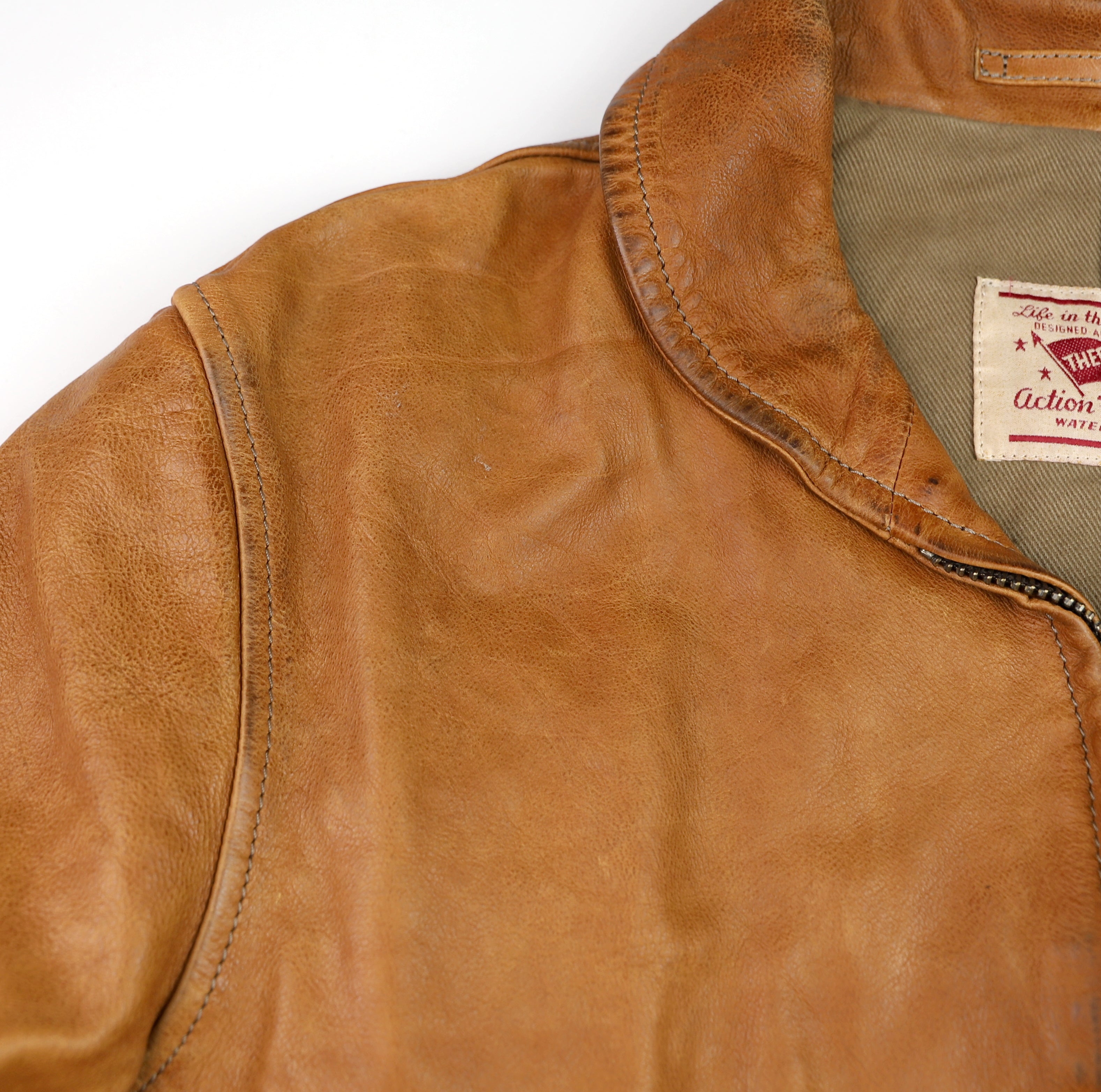 Thedi Markos Zip-Up Shawl Collar Jacket, size XL, Cuoio Buffalo